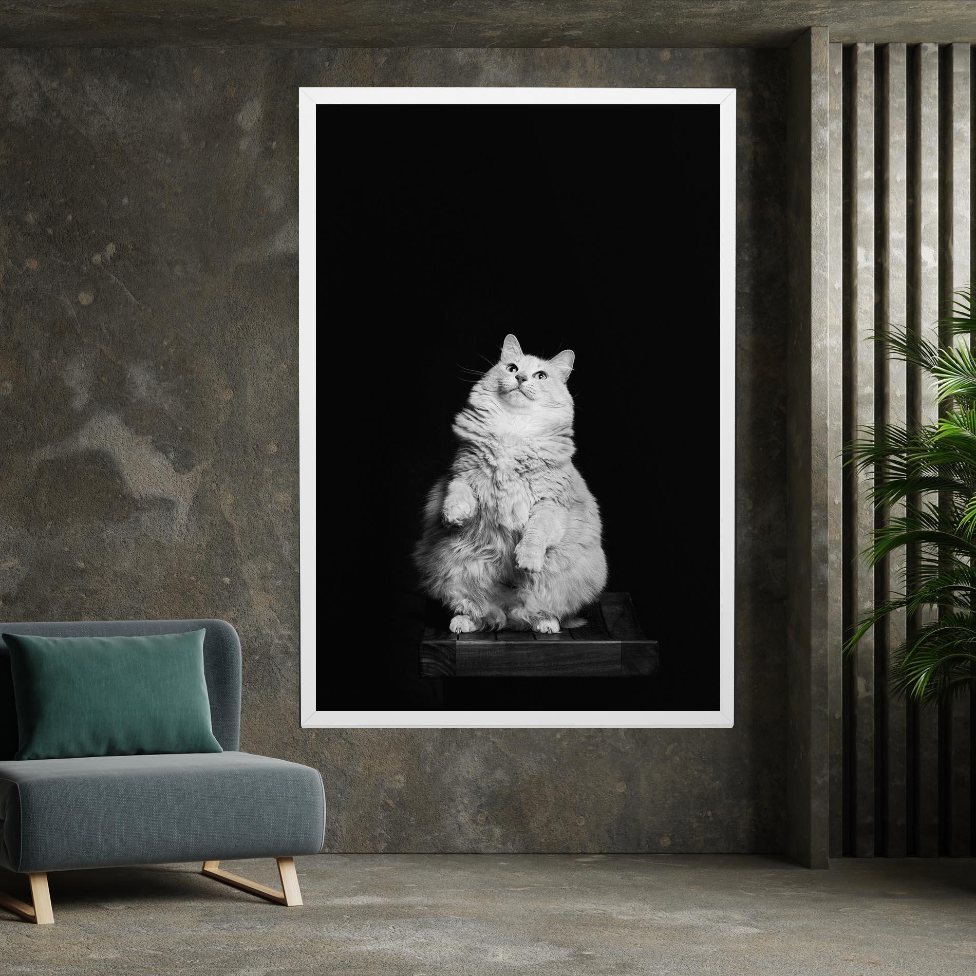 Vászonkép Big Fluffy Cat mockup 7