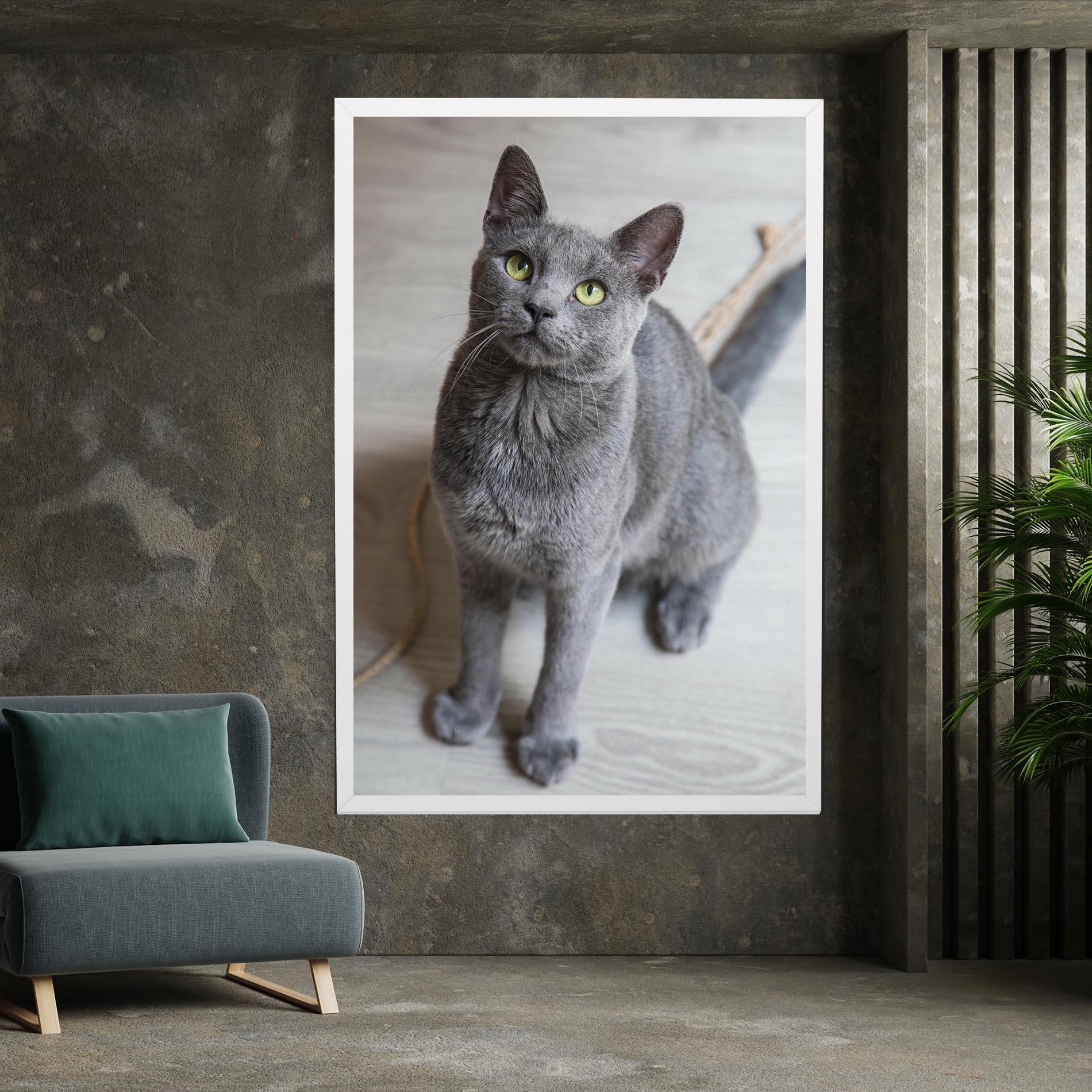 Vászonkép Grey Green Cat Eyes mockup 7