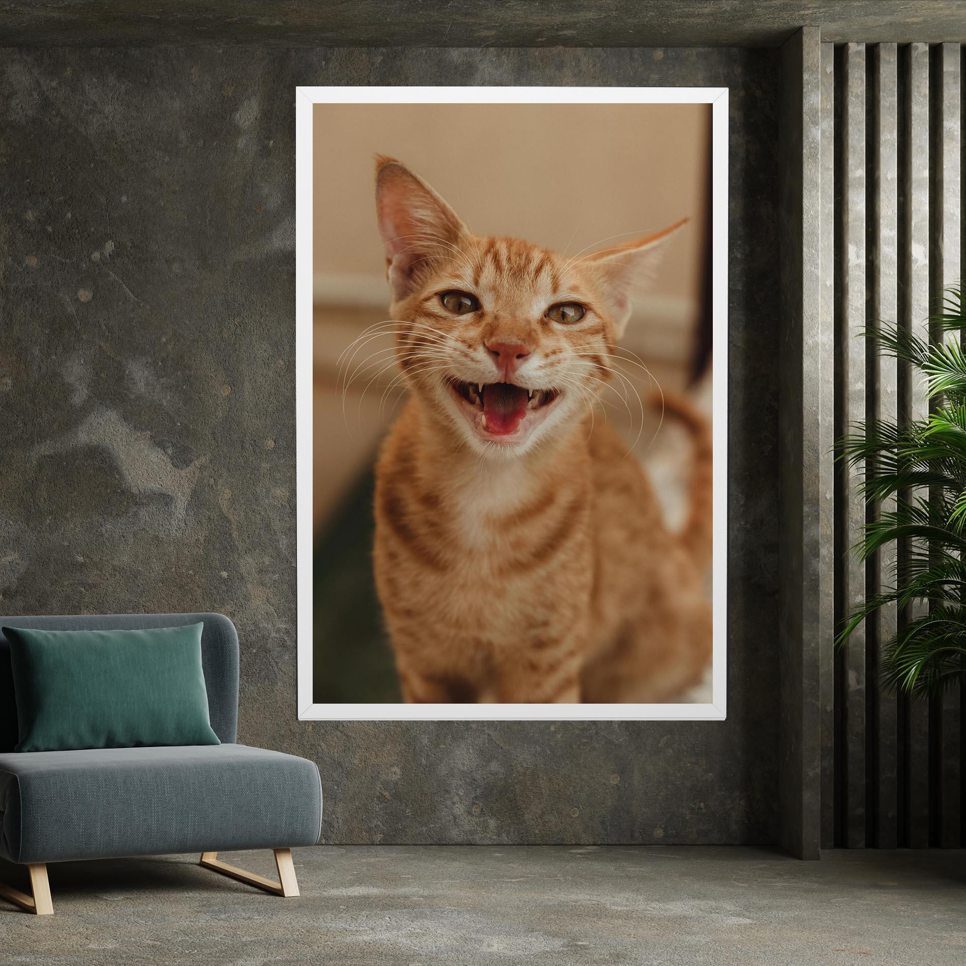 Vászonkép Orange Cat Smiling mockup 7