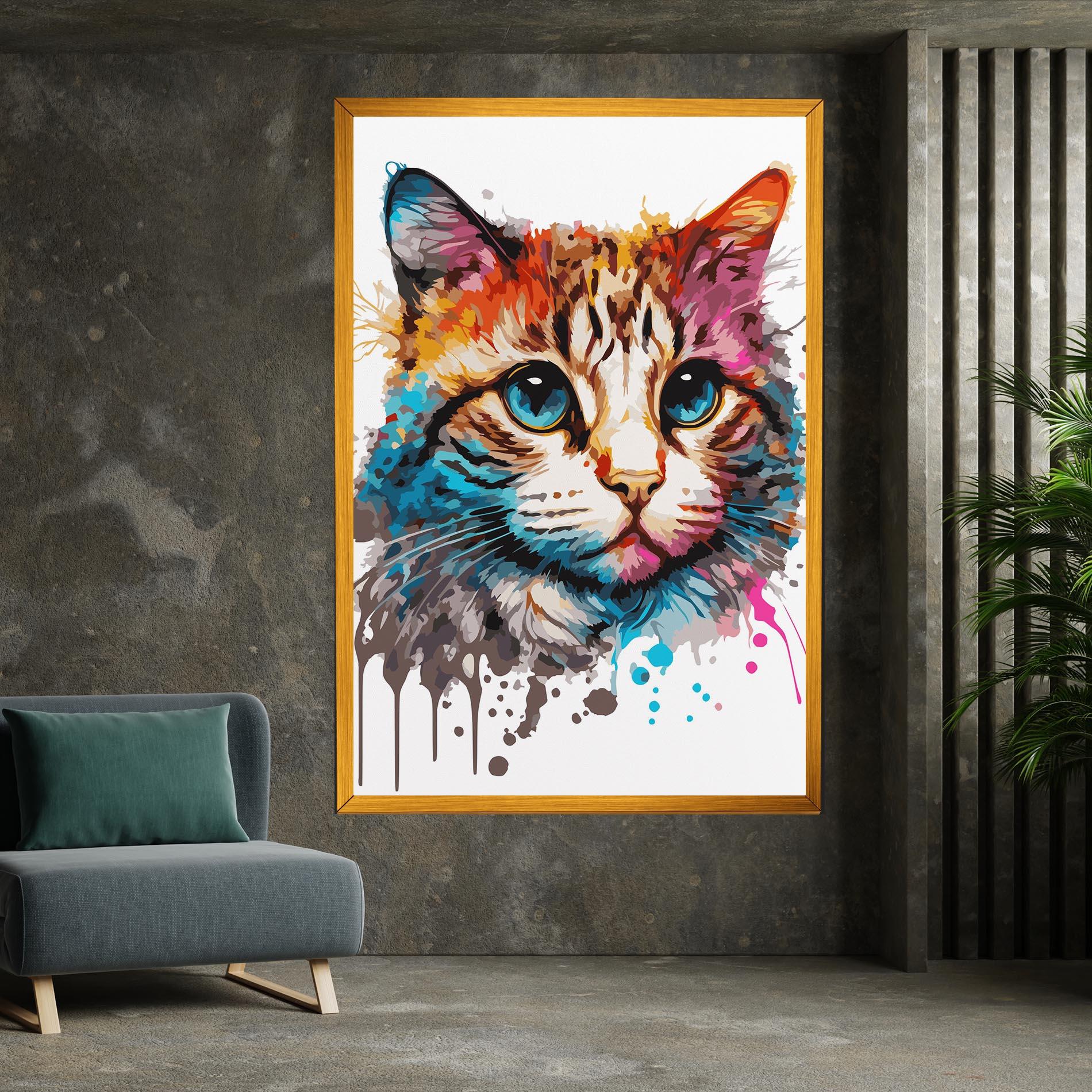 Vászonkép Blue Eyes Cat mockup 7