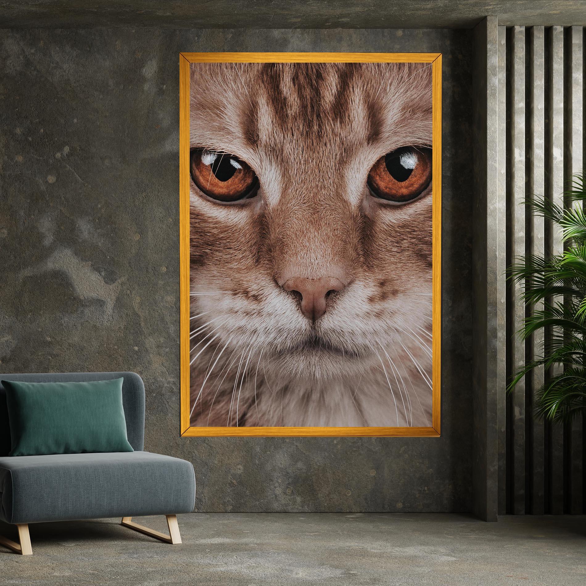 Vászonkép Fire Eyes Cat mockup 7