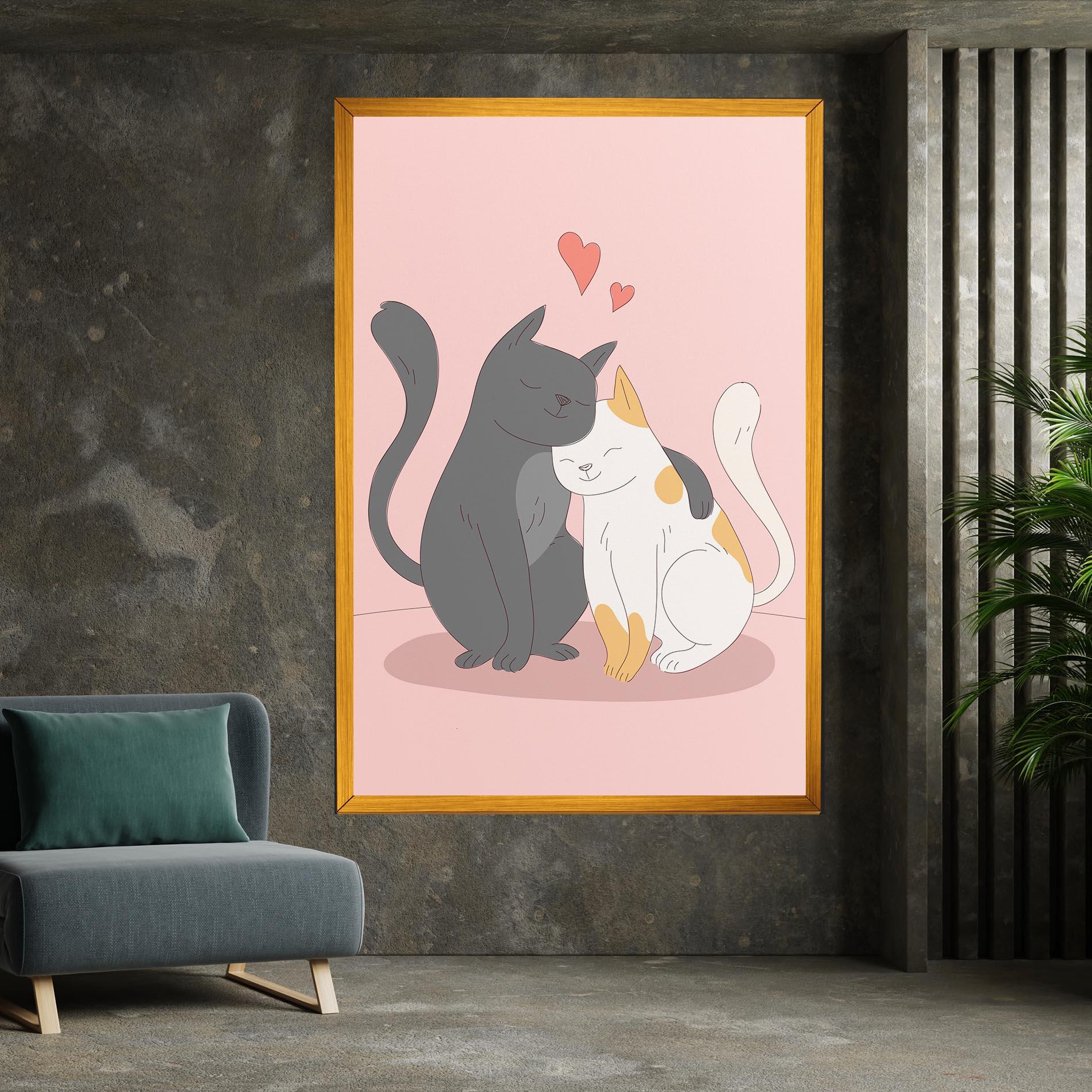 Vászonkép Lover Cats mockup 7