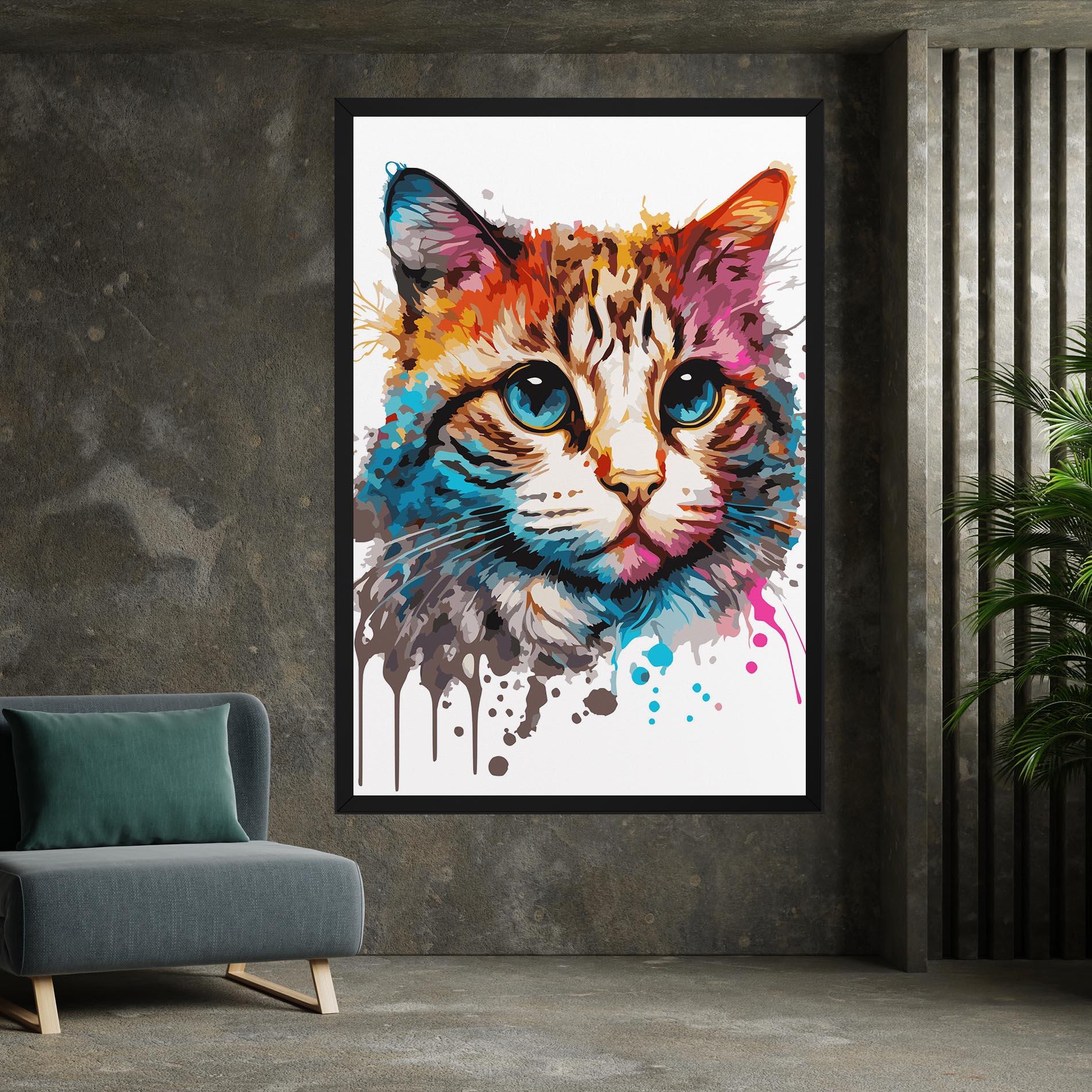 Vászonkép Blue Eyes Cat mockup 7