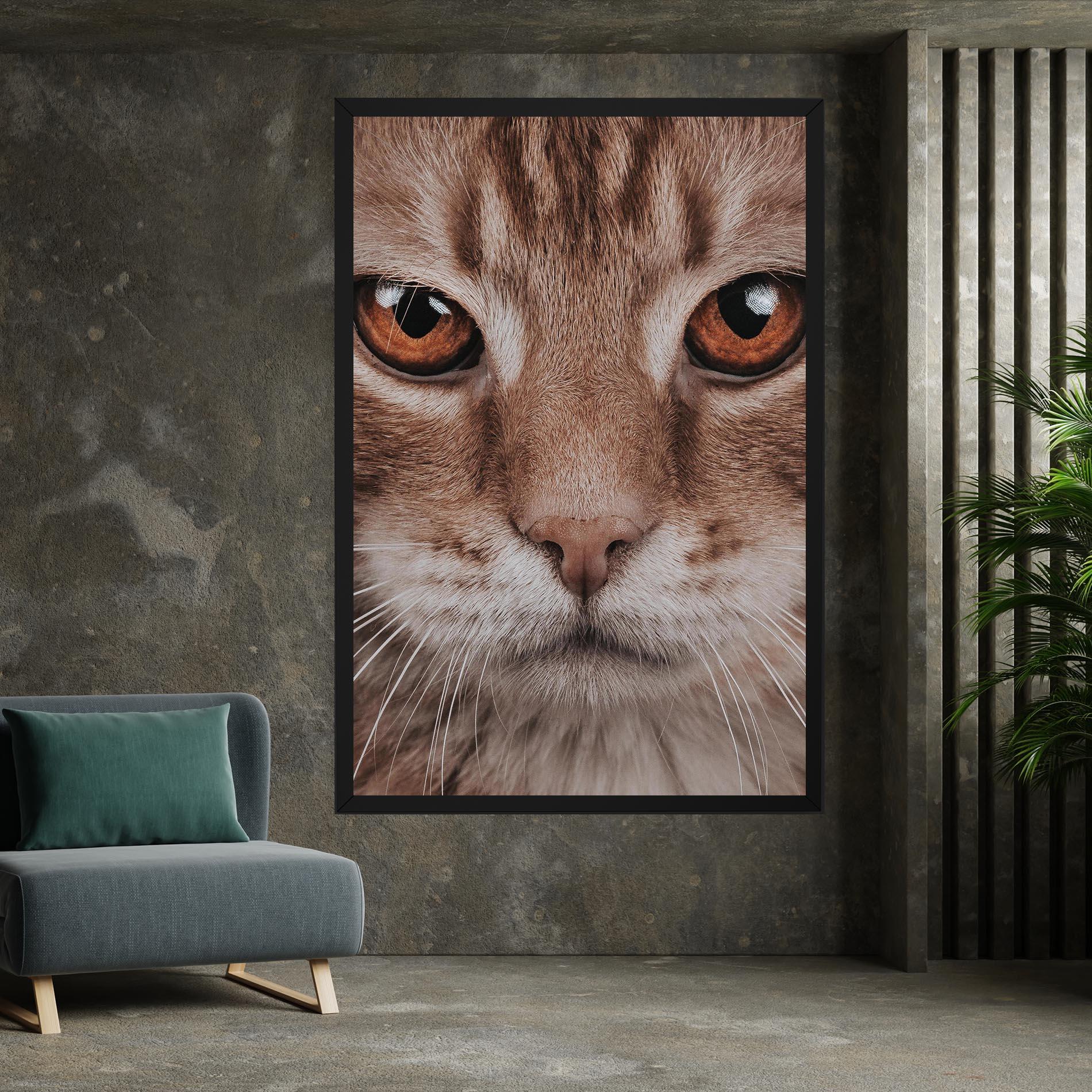Vászonkép Fire Eyes Cat mockup 7