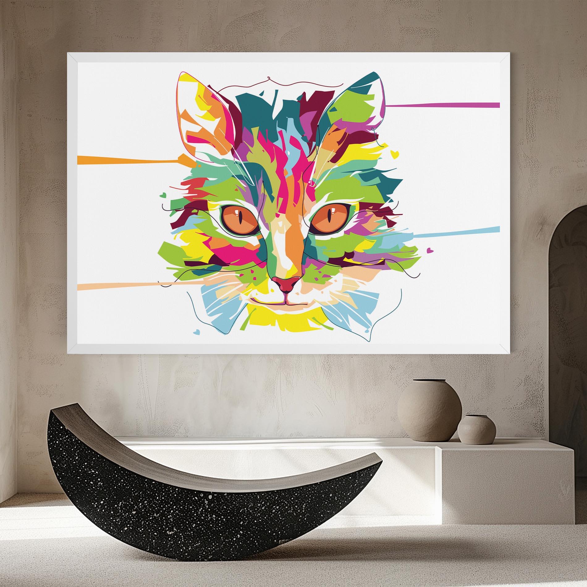 Vászonkép Cat Art Close Up mockup 8