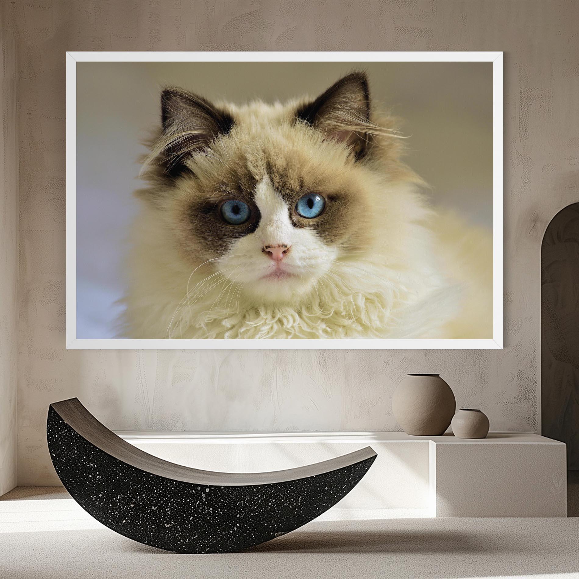 Vászonkép Interesting Blue Eyes Cat mockup 8