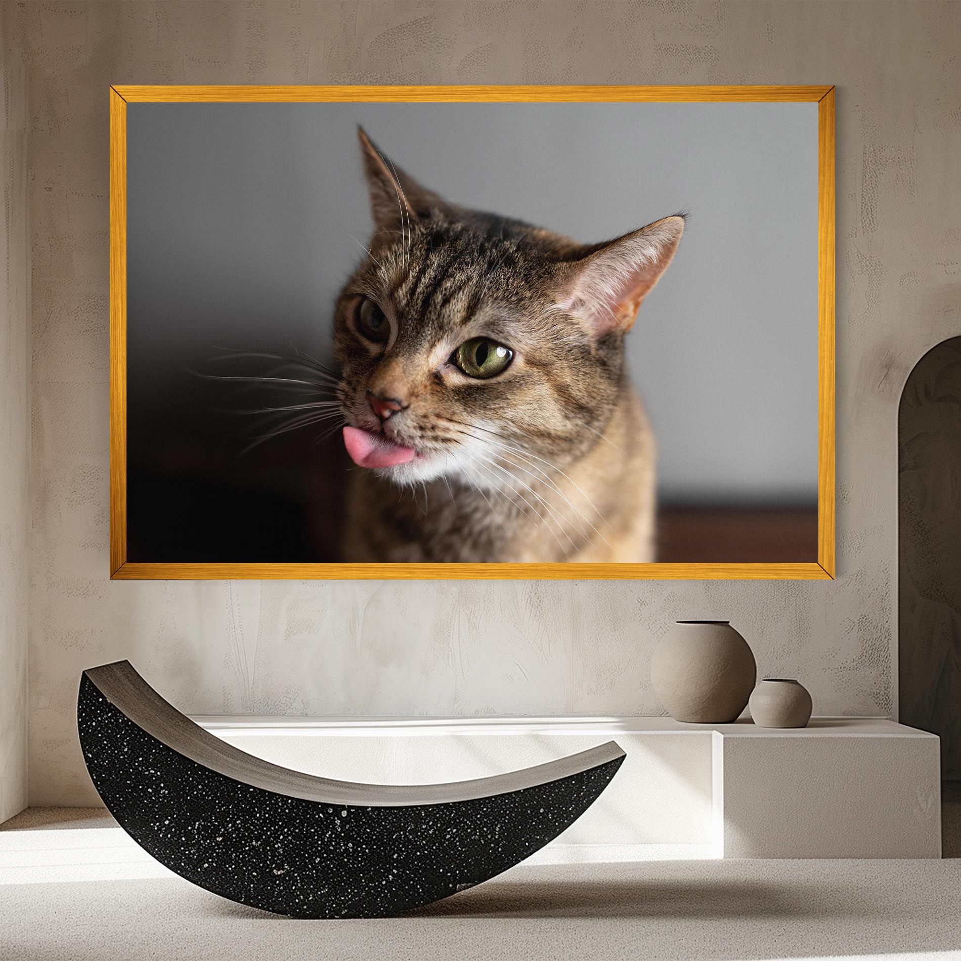 Brown Green Eyes Cat mockup 8