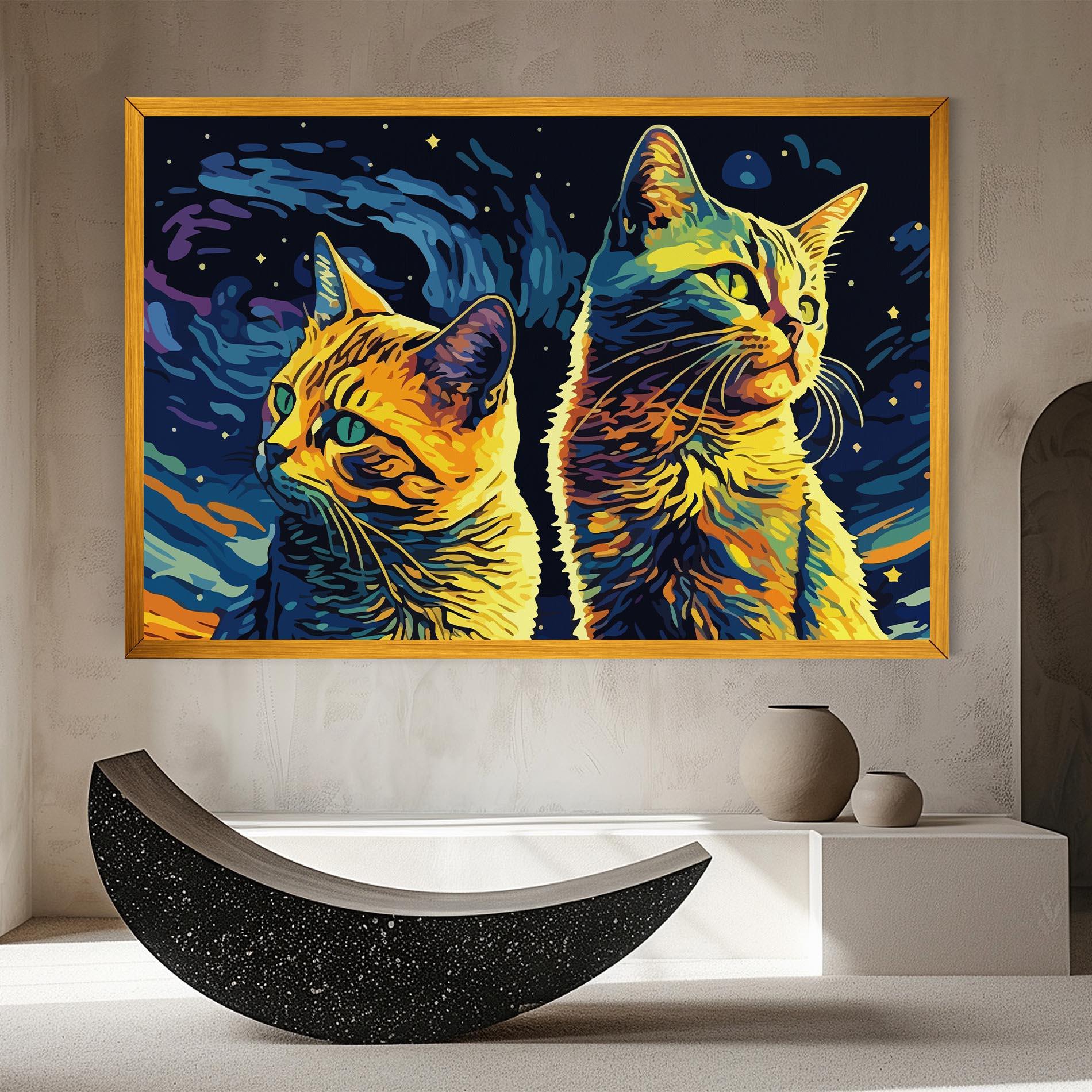 Vászonkép Cat Painting mockup 8