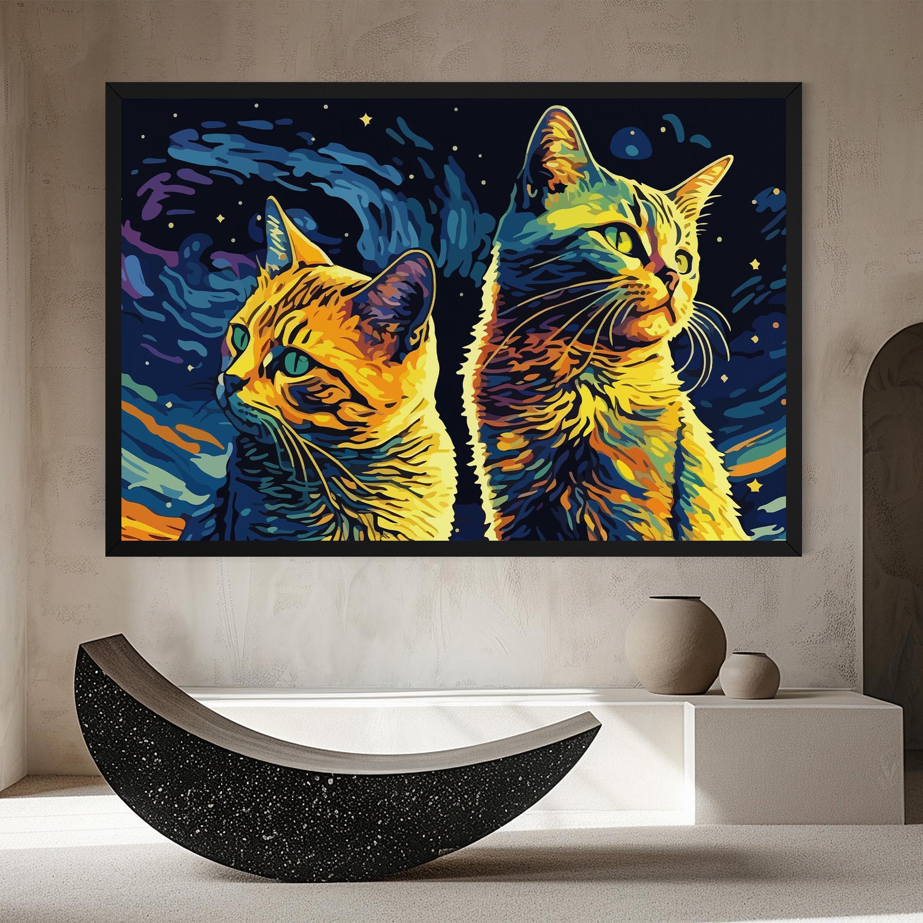 Vászonkép Cat Painting mockup 8