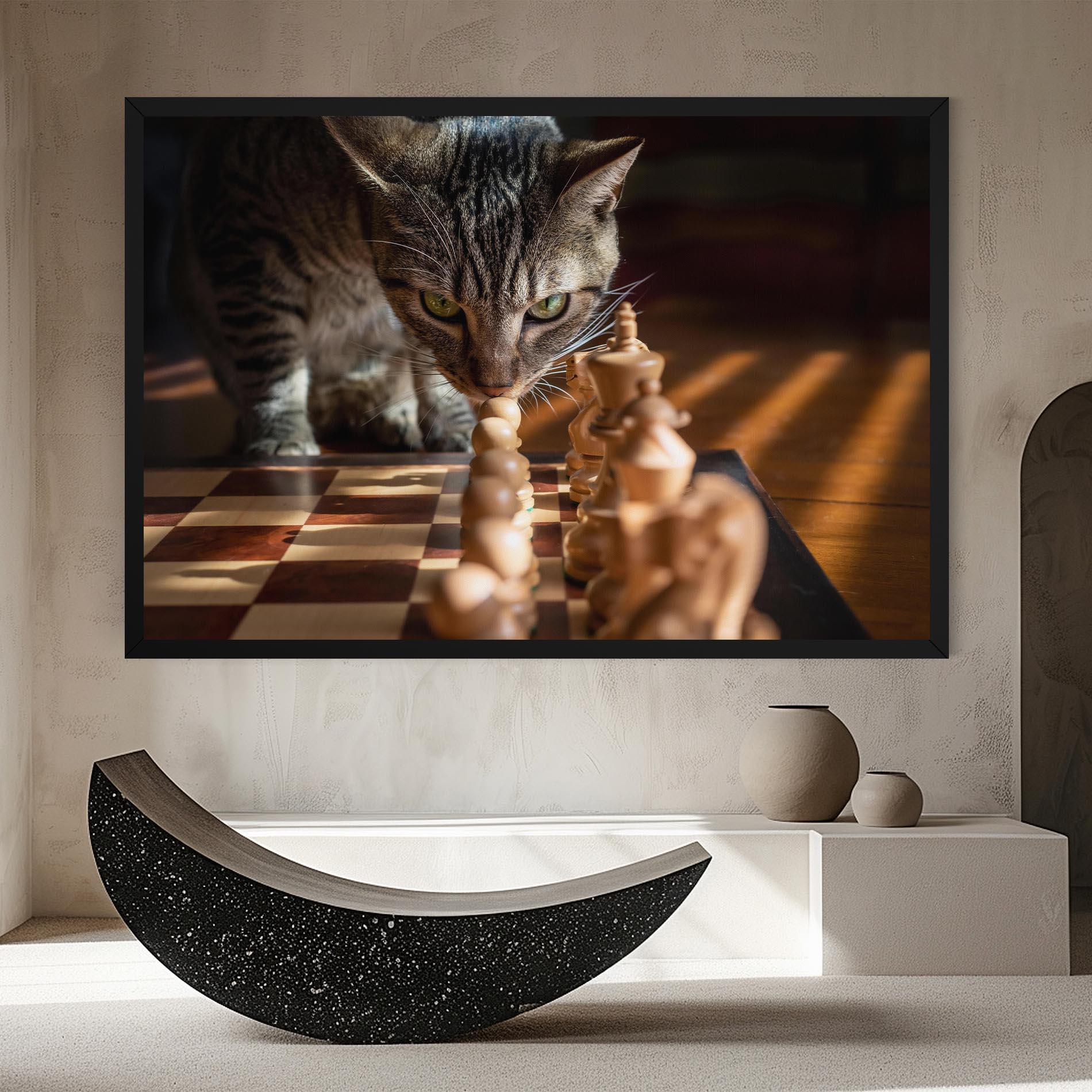 Vászonkép Chess Cat mockup 8