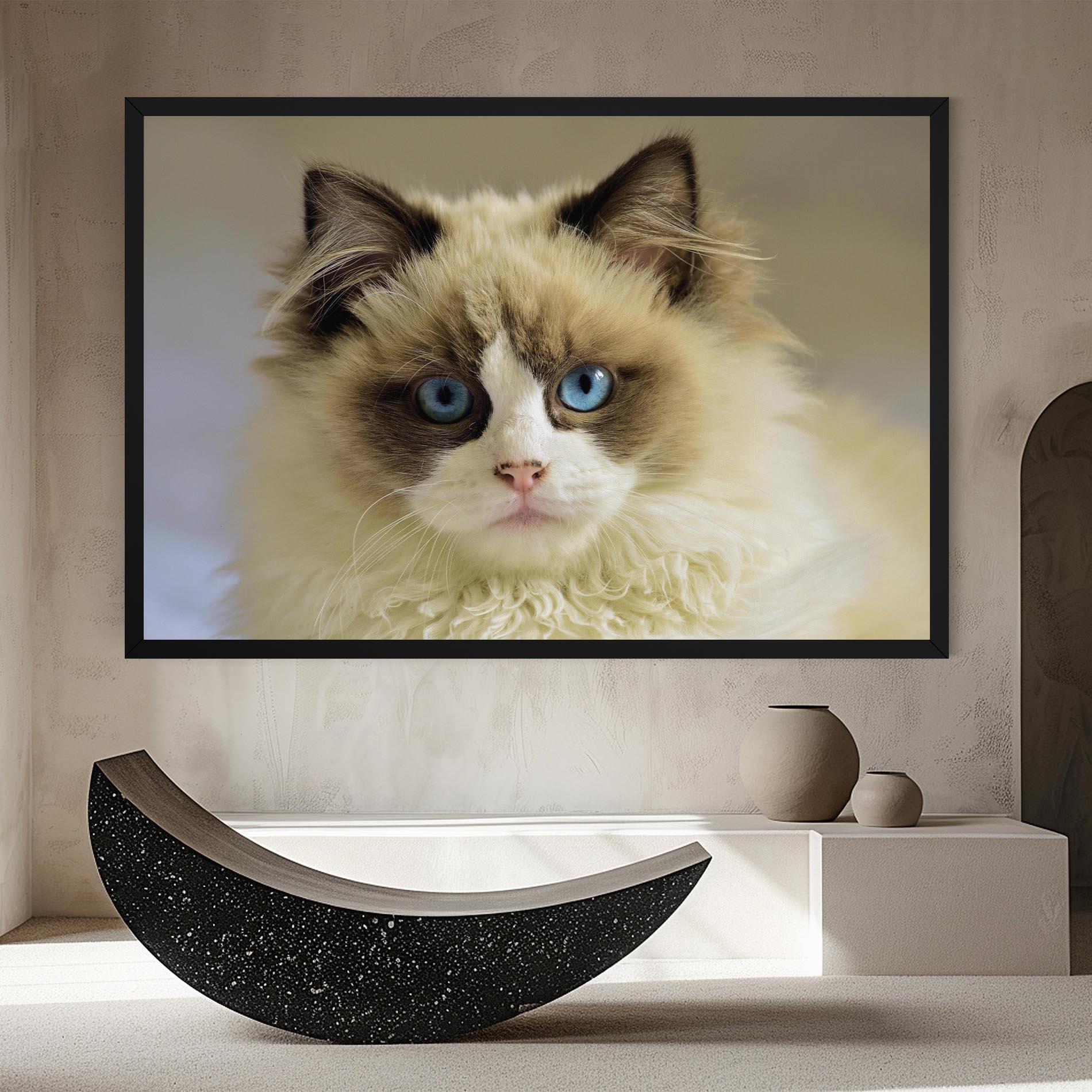 Vászonkép Interesting Blue Eyes Cat mockup 8