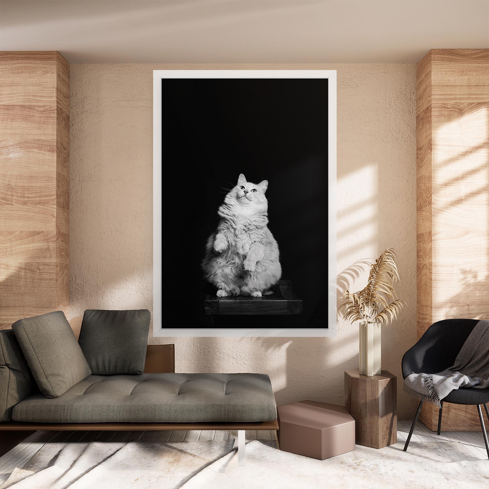 Vászonkép Big Fluffy Cat mockup 8
