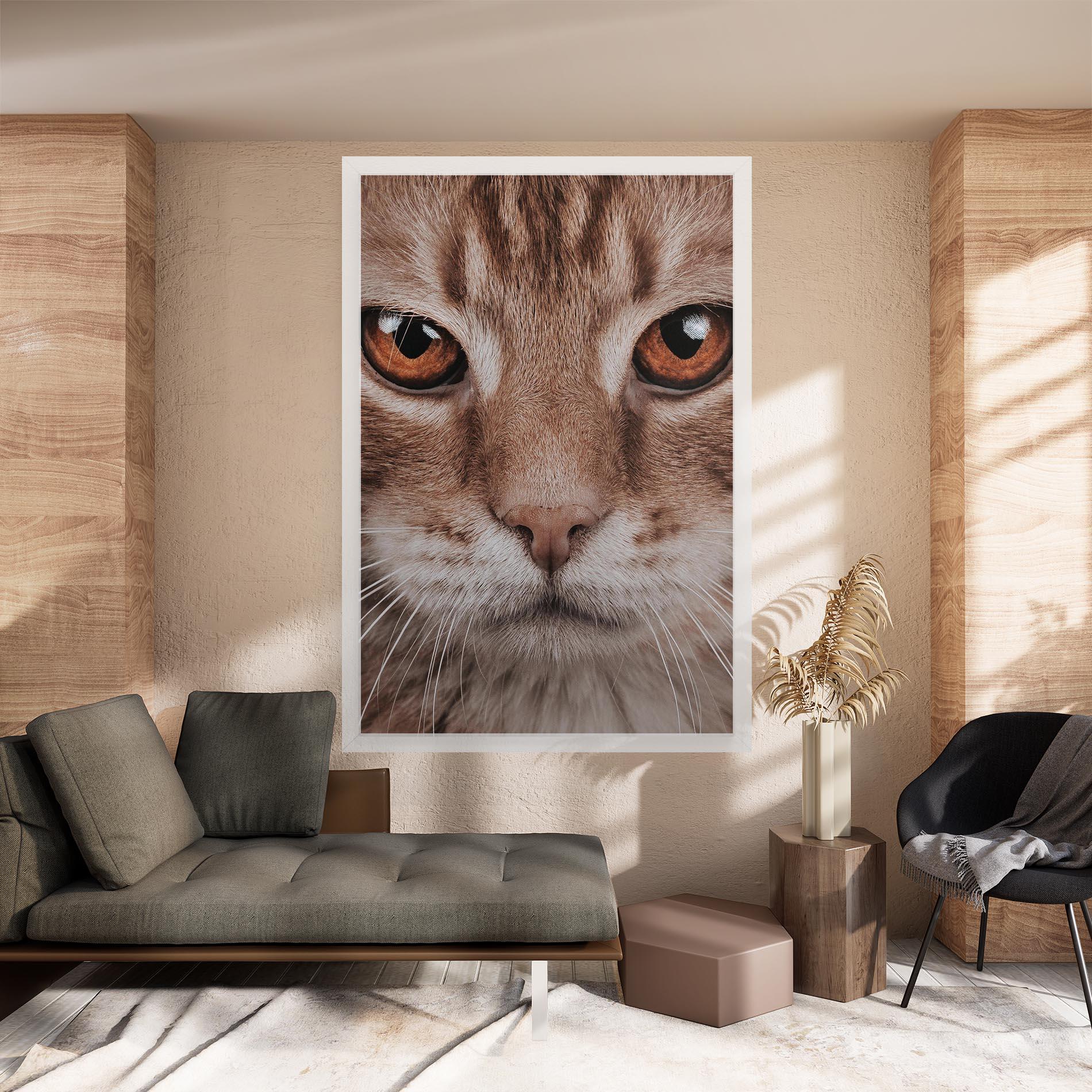 Vászonkép Fire Eyes Cat mockup 8