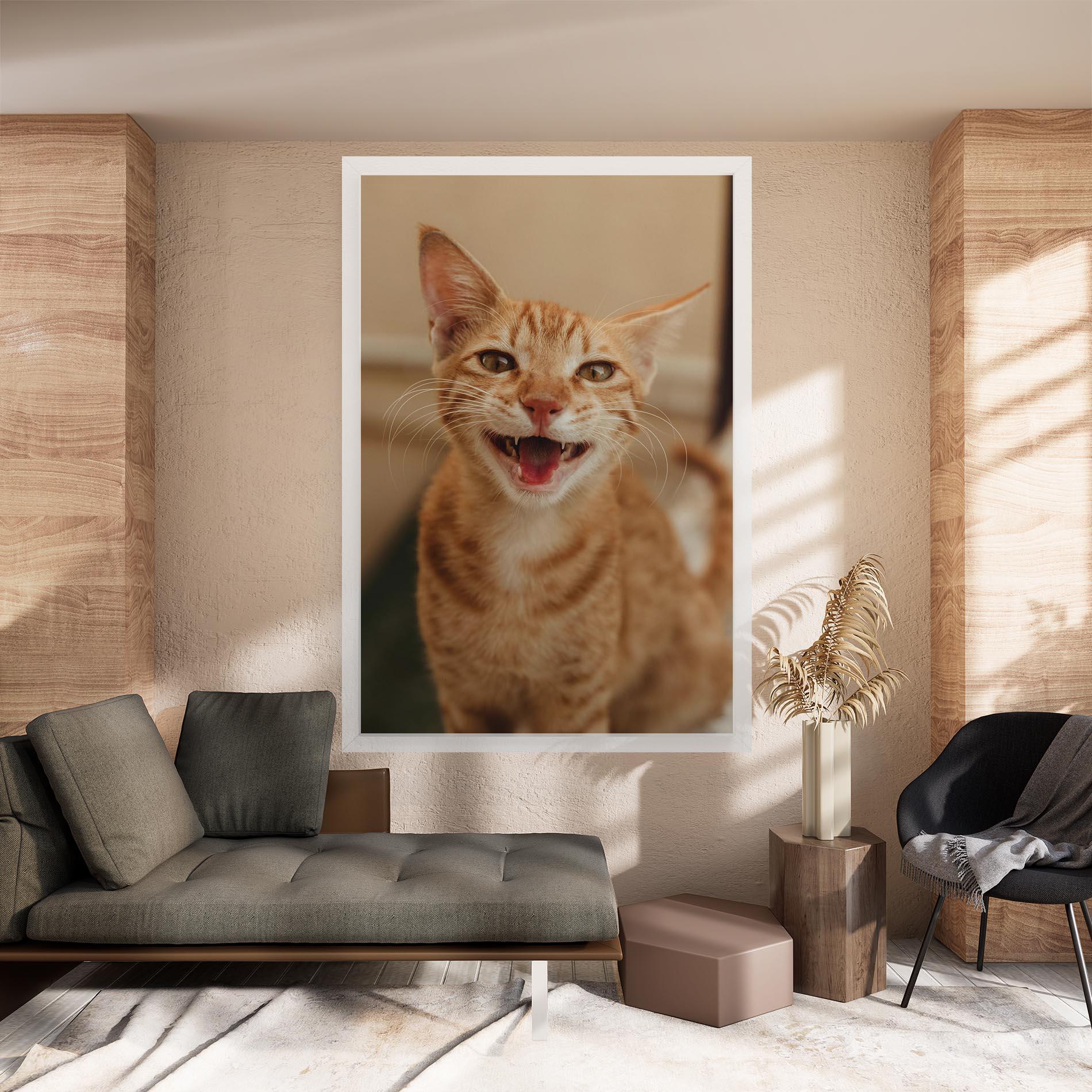 Vászonkép Orange Cat Smiling mockup 8