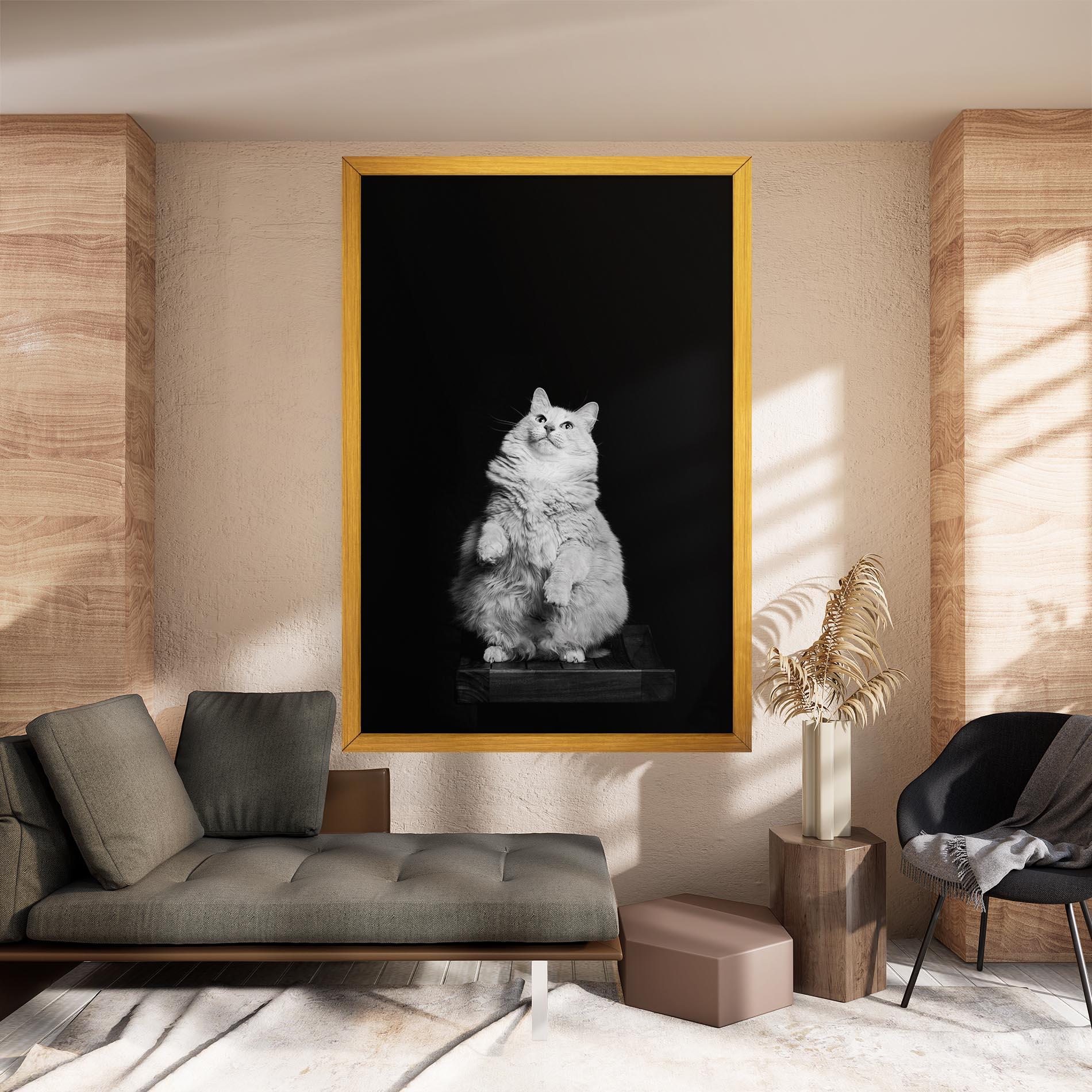 Vászonkép Big Fluffy Cat mockup 8