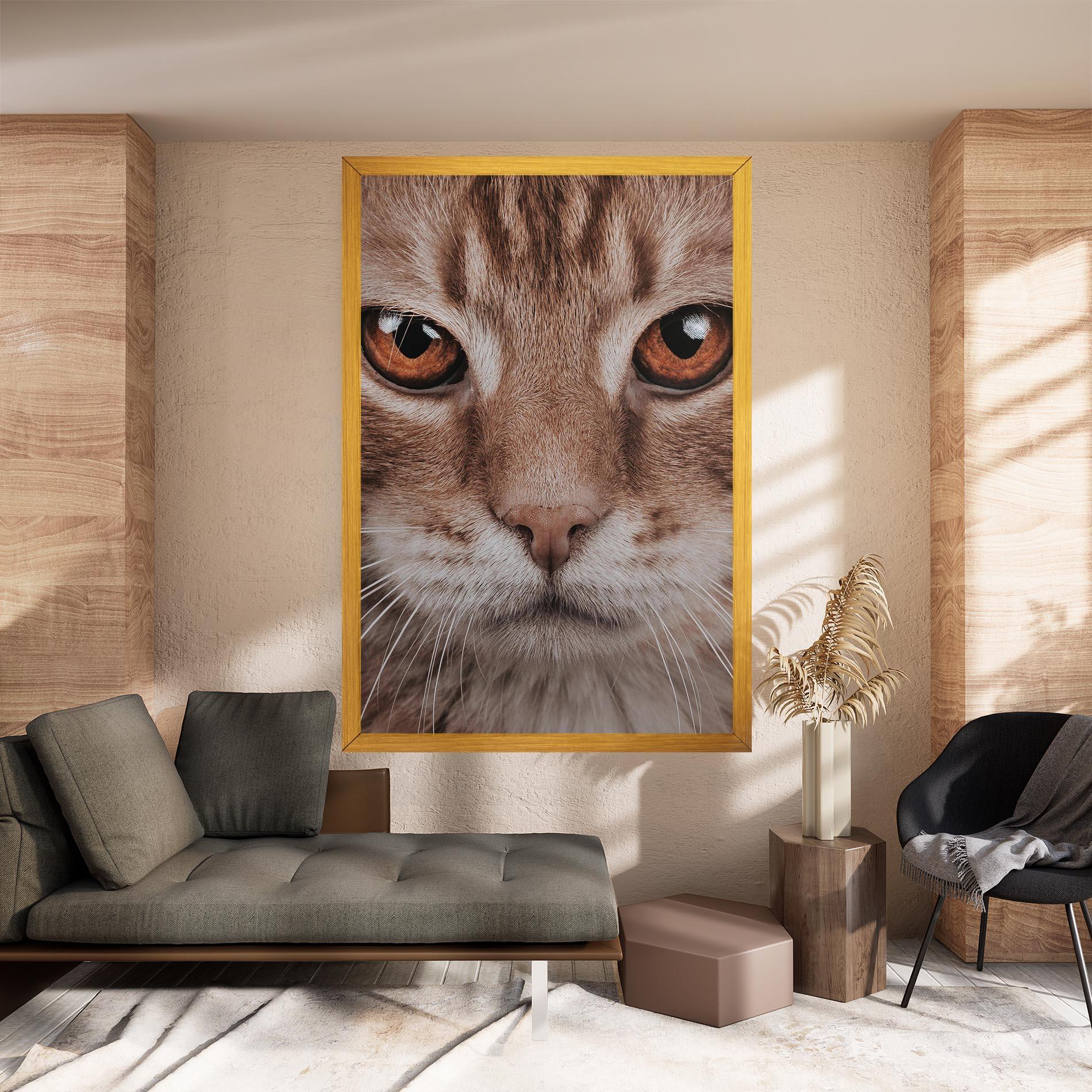 Vászonkép Fire Eyes Cat mockup 8