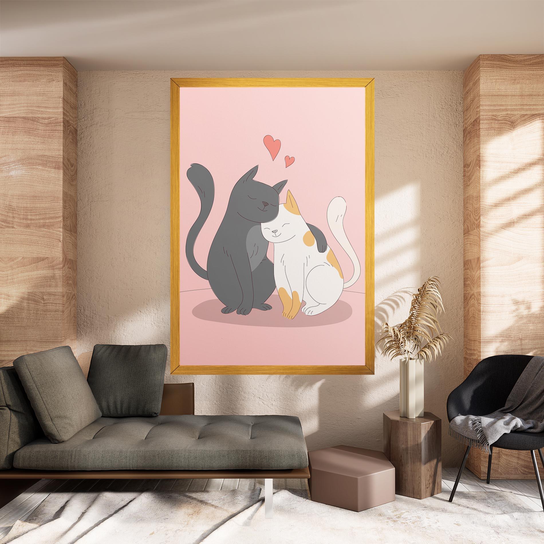 Vászonkép Lover Cats mockup 8