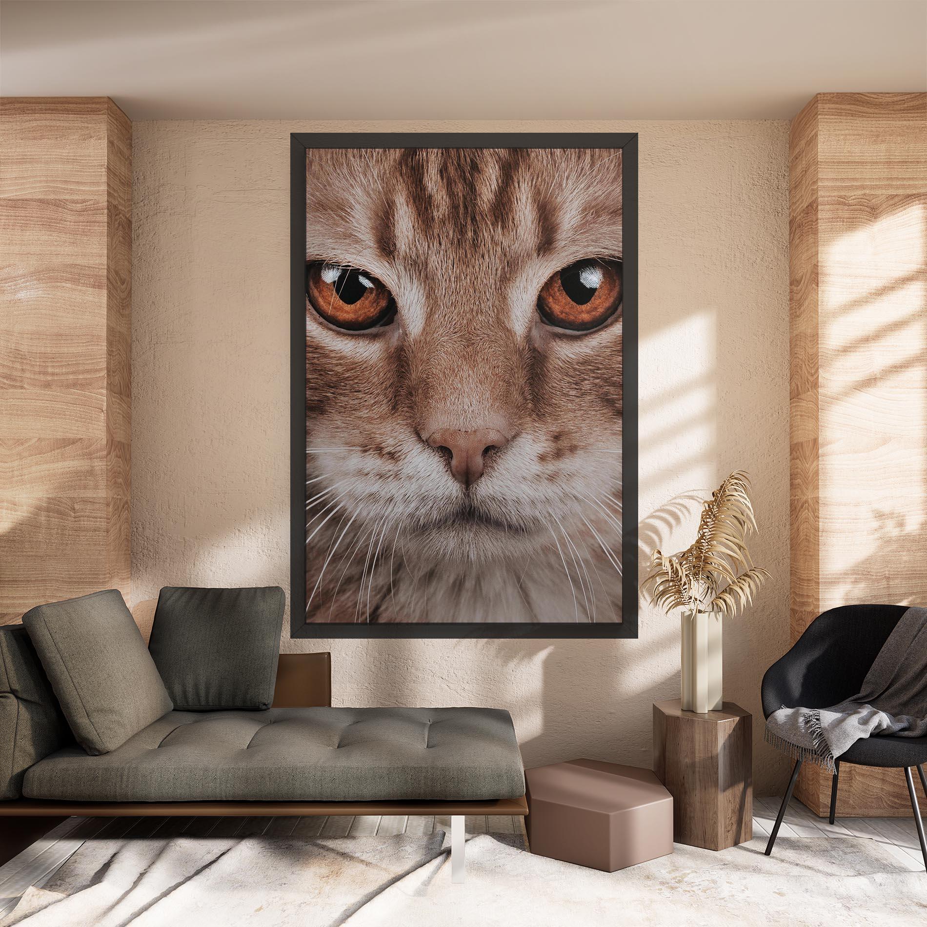 Vászonkép Fire Eyes Cat mockup 8