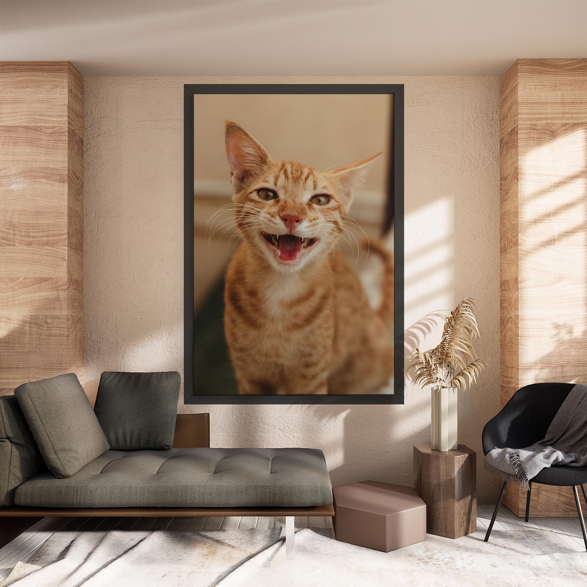 Vászonkép Orange Cat Smiling mockup 8