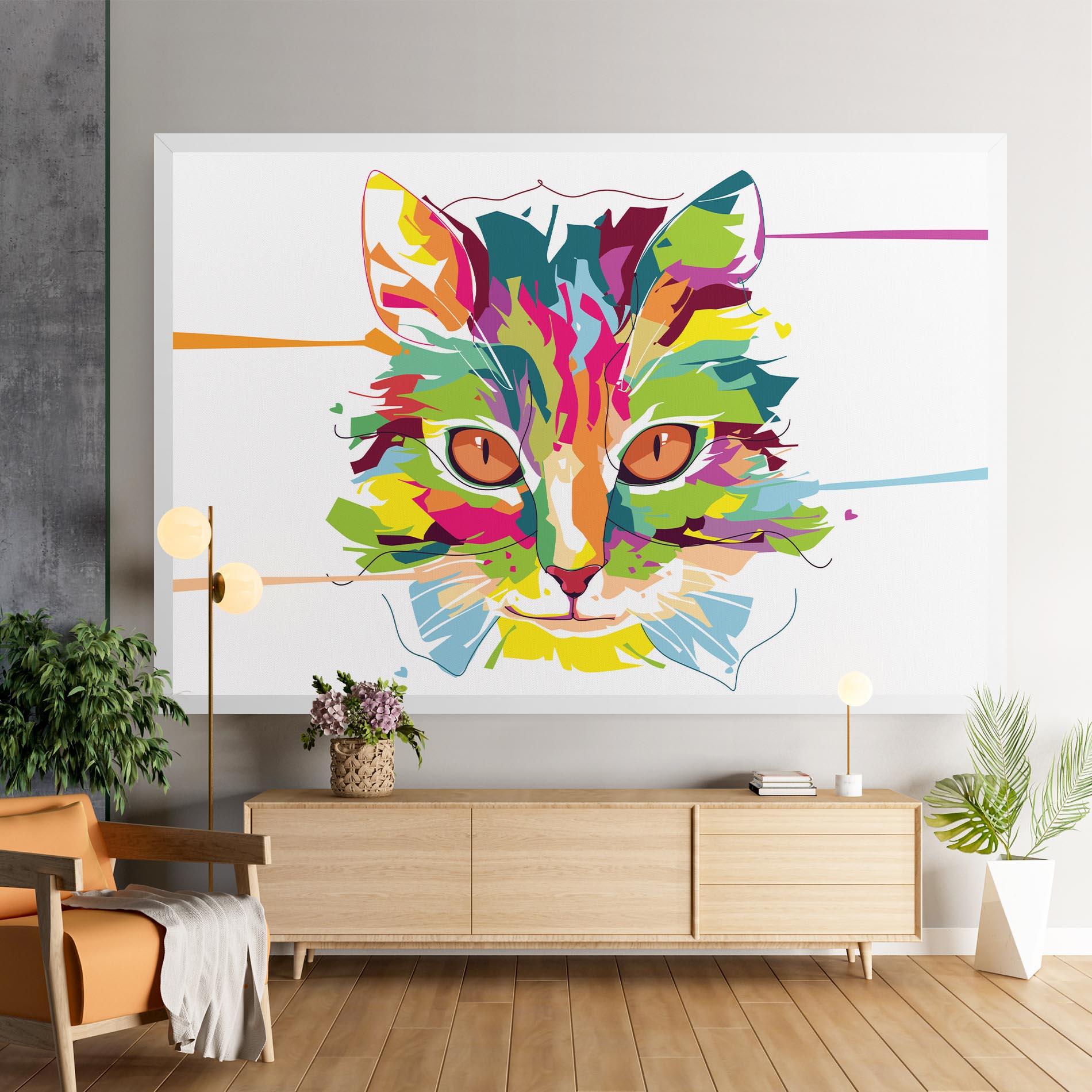 Vászonkép Cat Art Close Up mockup 9