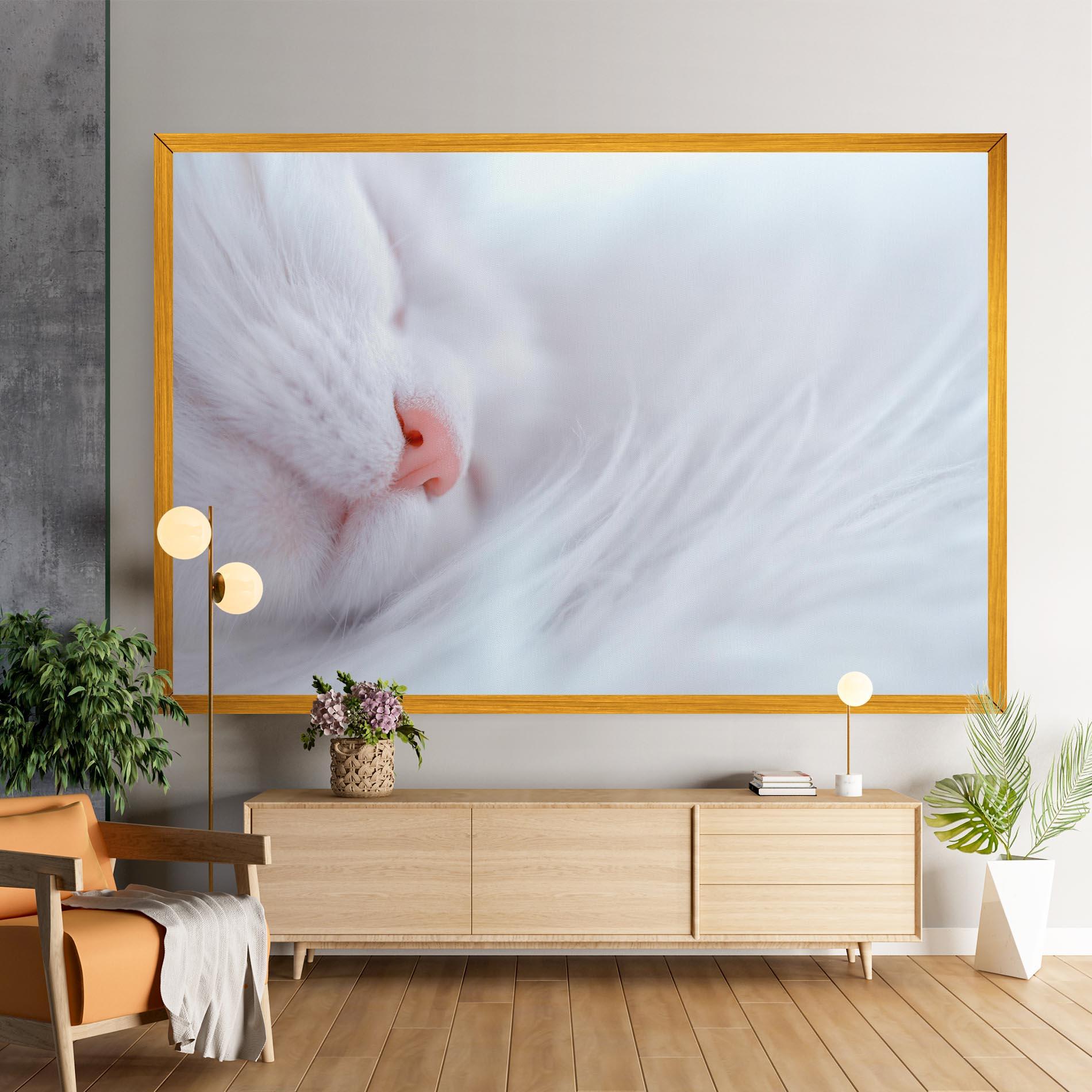Vászonkép Dreamy White Cat mockup 9