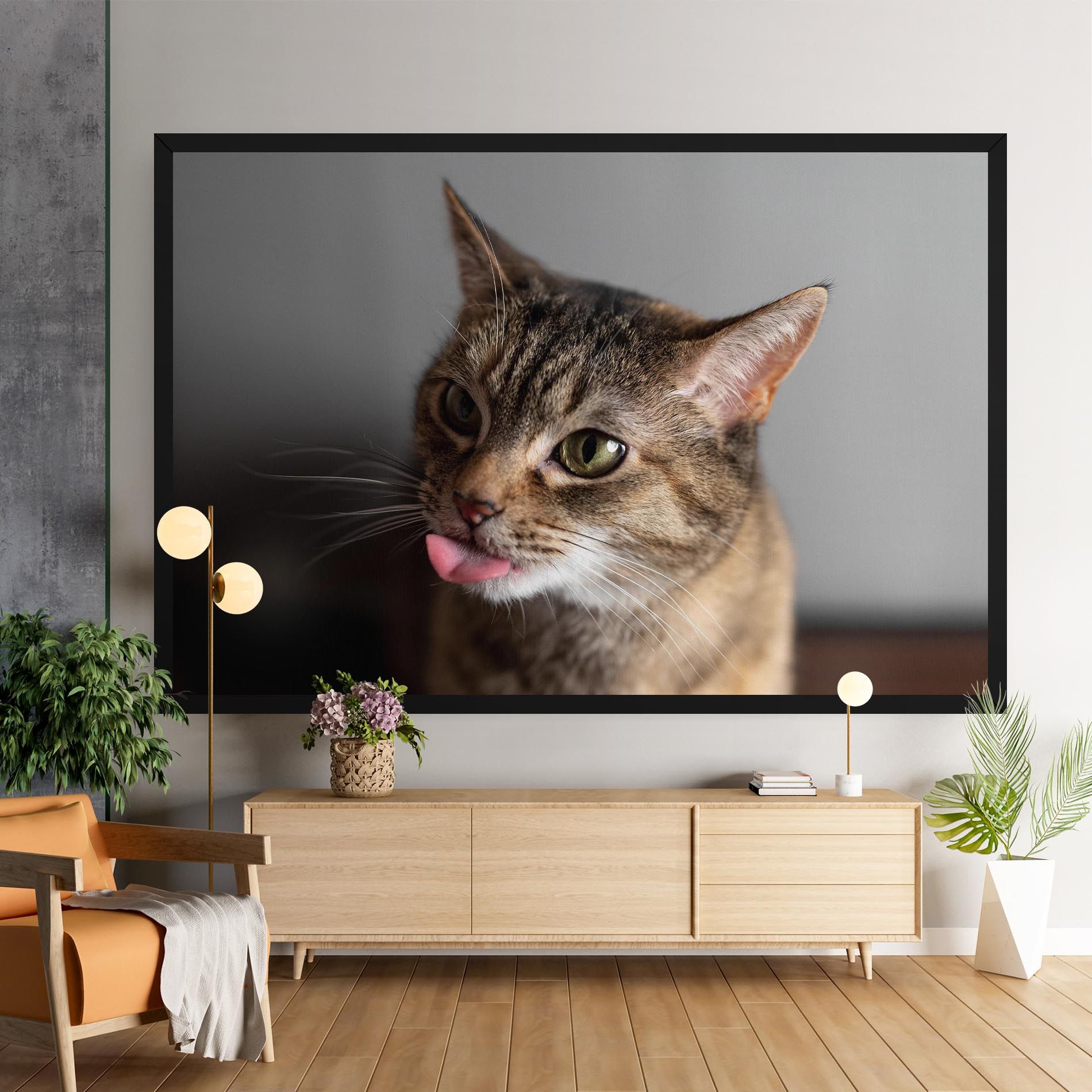 Brown Green Eyes Cat mockup 9