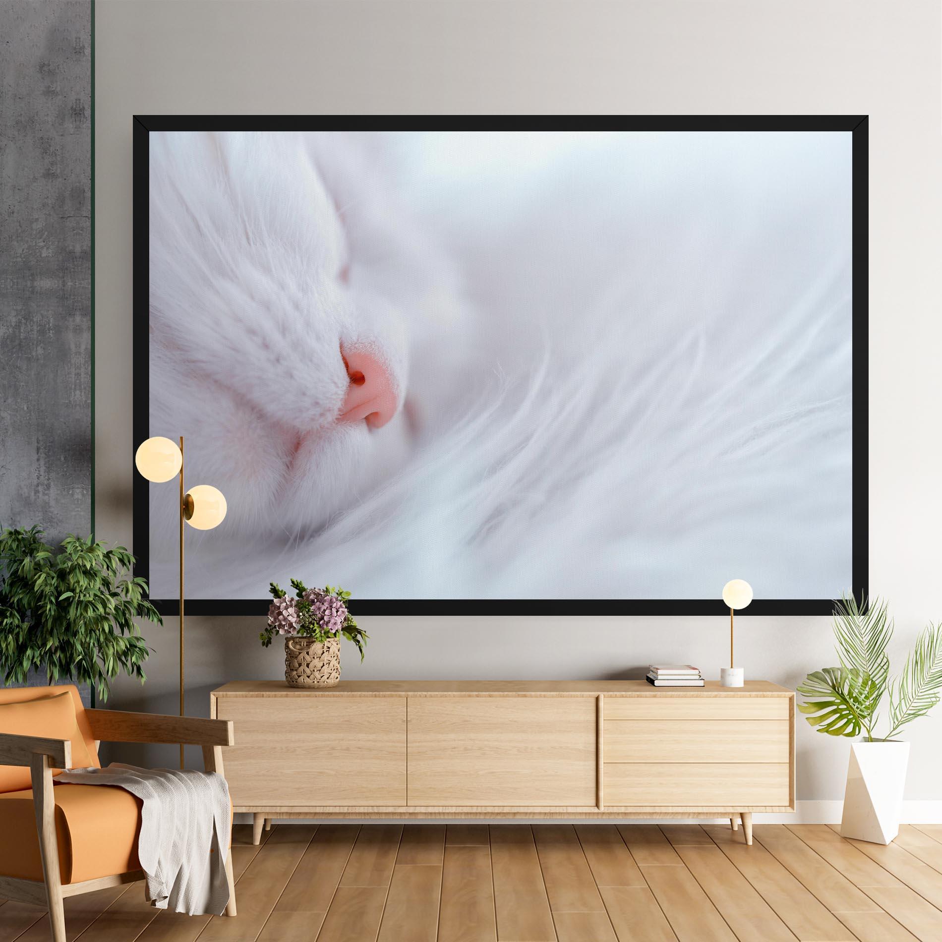 Vászonkép Dreamy White Cat mockup 9