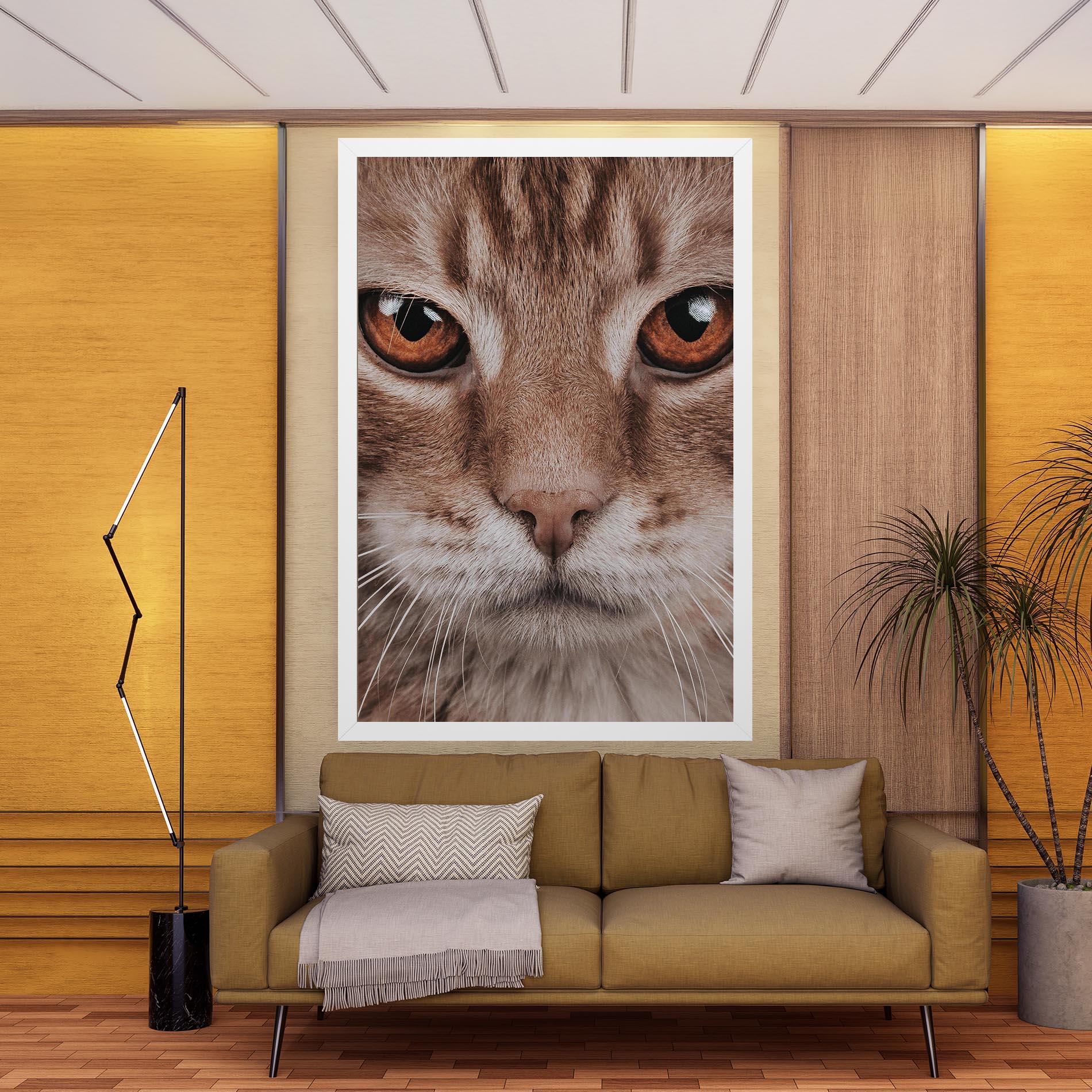 Vászonkép Fire Eyes Cat mockup 9