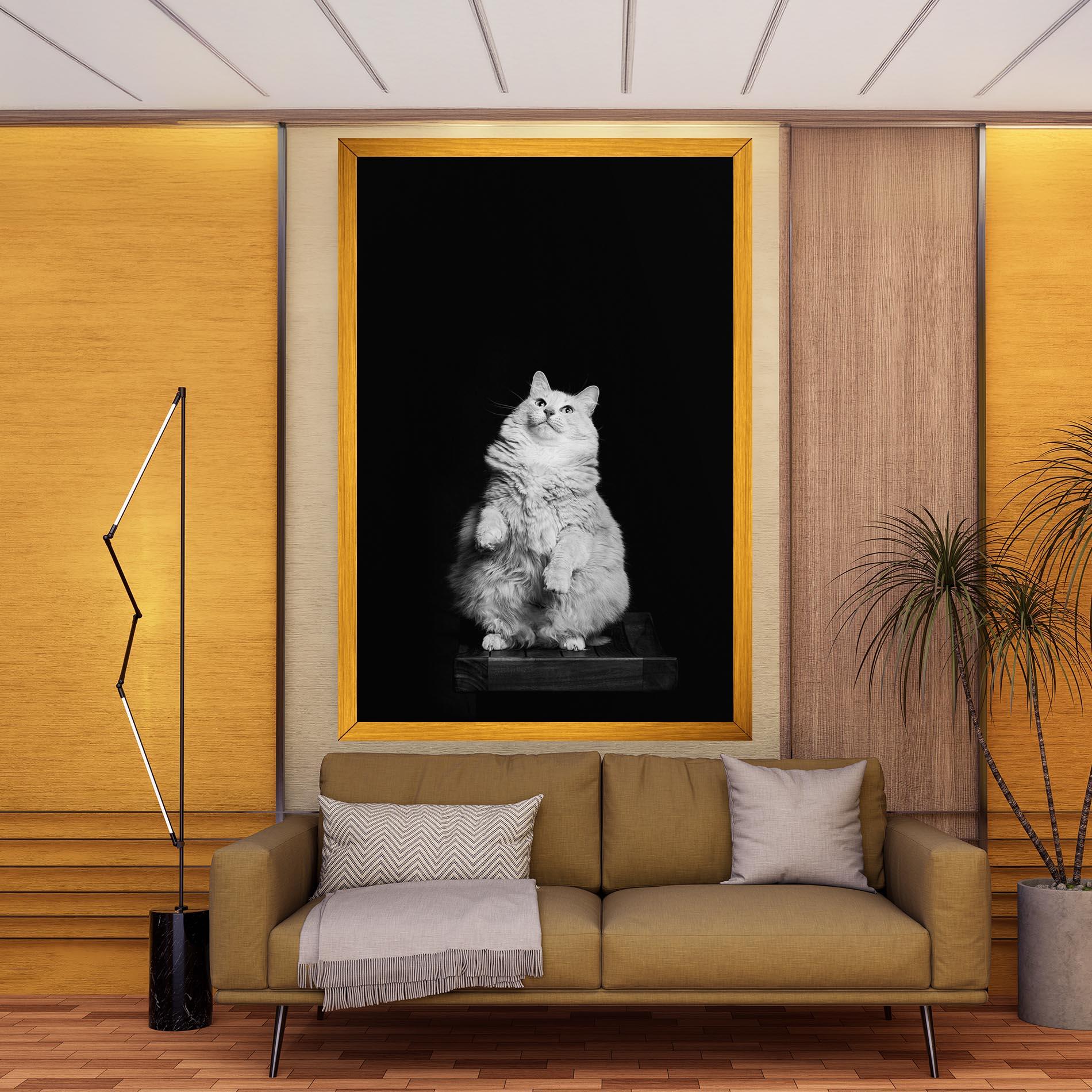Vászonkép Big Fluffy Cat mockup 9