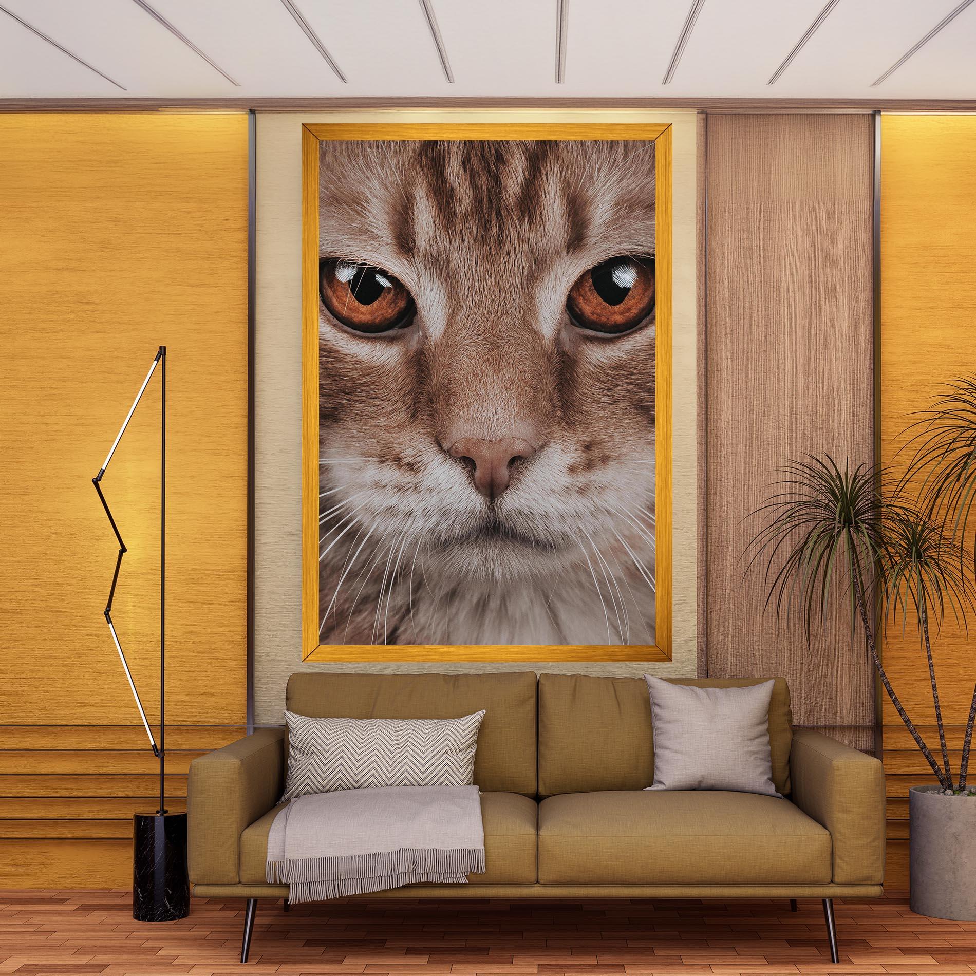 Vászonkép Fire Eyes Cat mockup 9