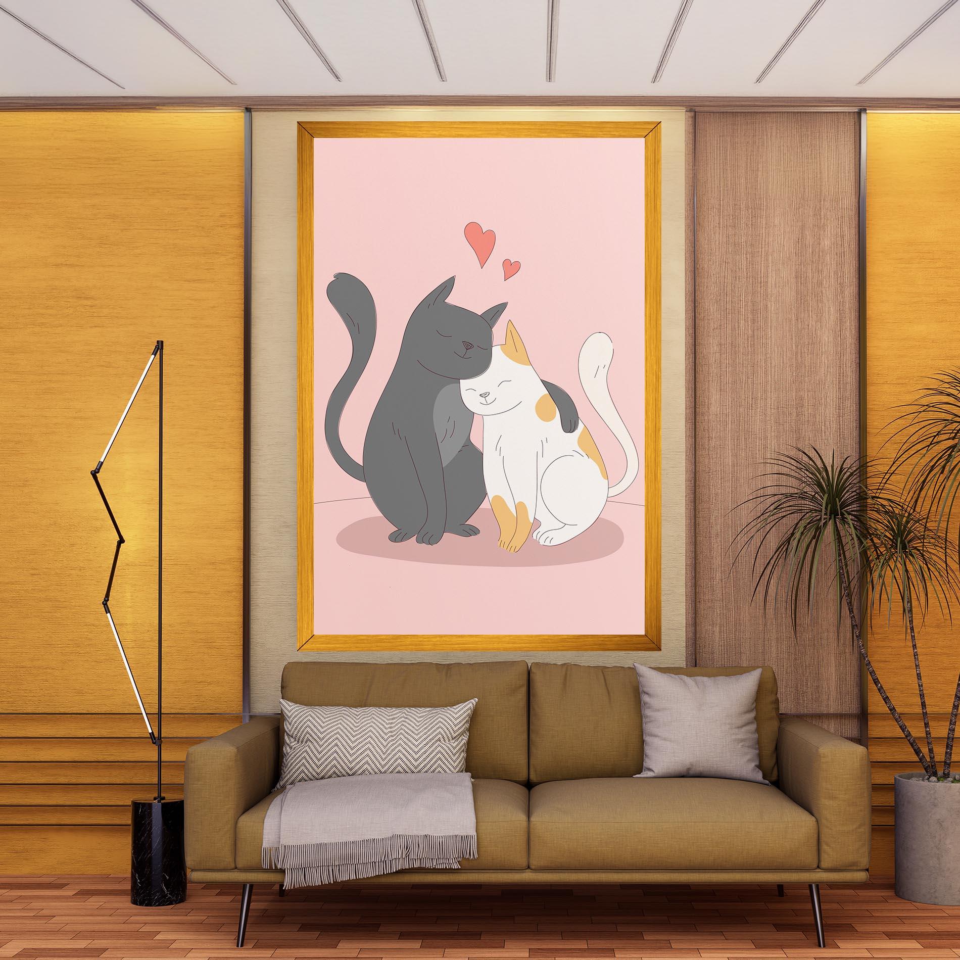 Vászonkép Lover Cats mockup 9