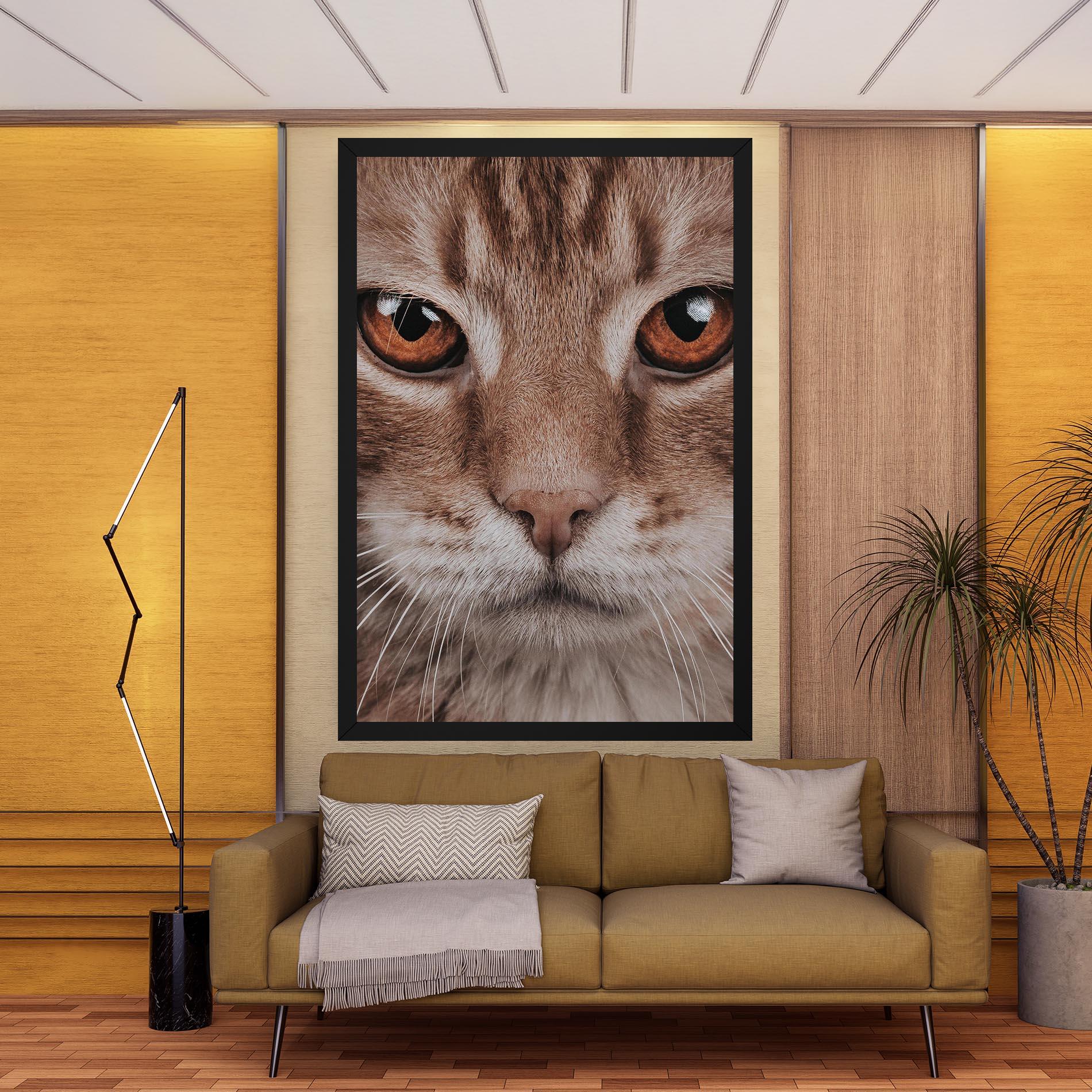 Vászonkép Fire Eyes Cat mockup 9