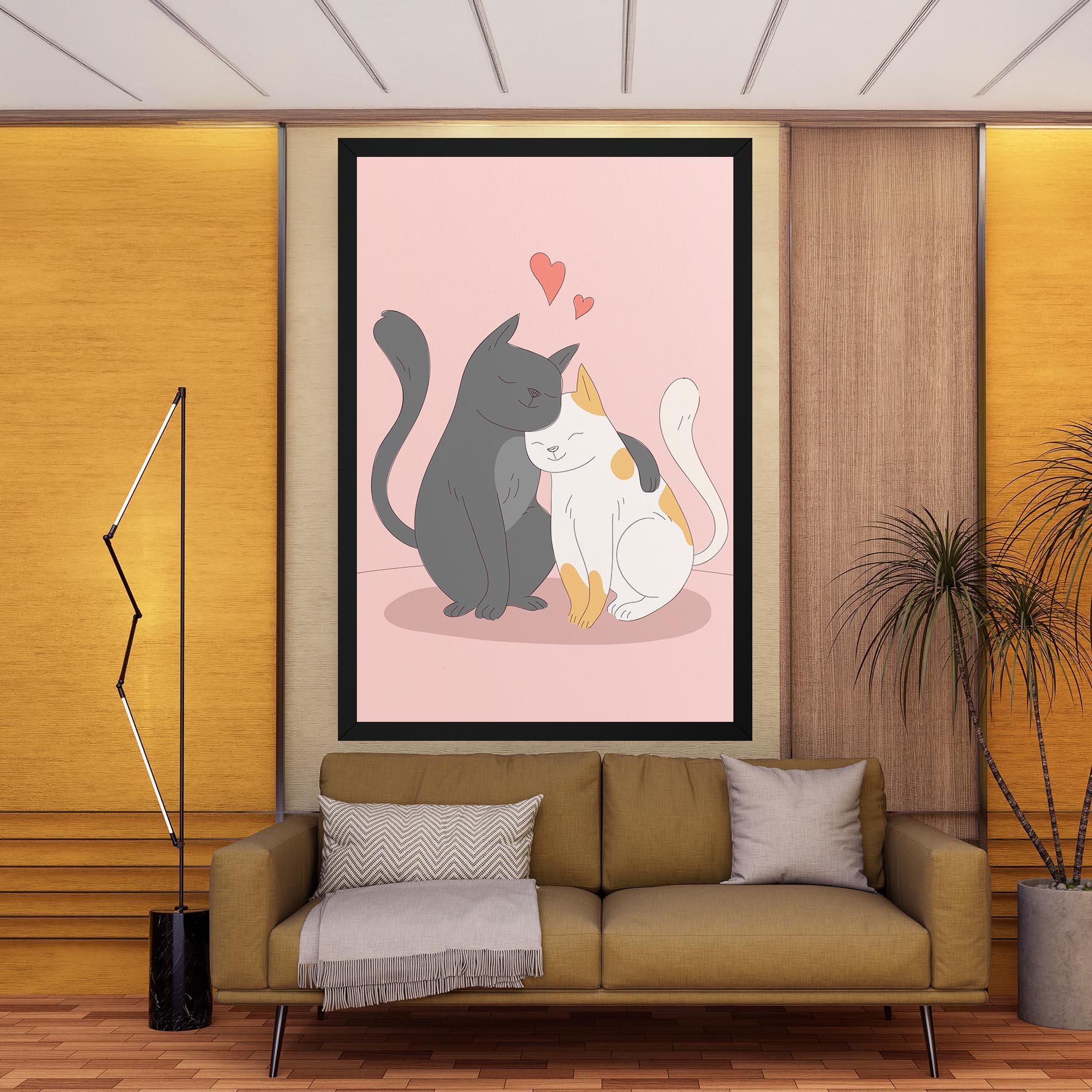 Vászonkép Lover Cats mockup 9