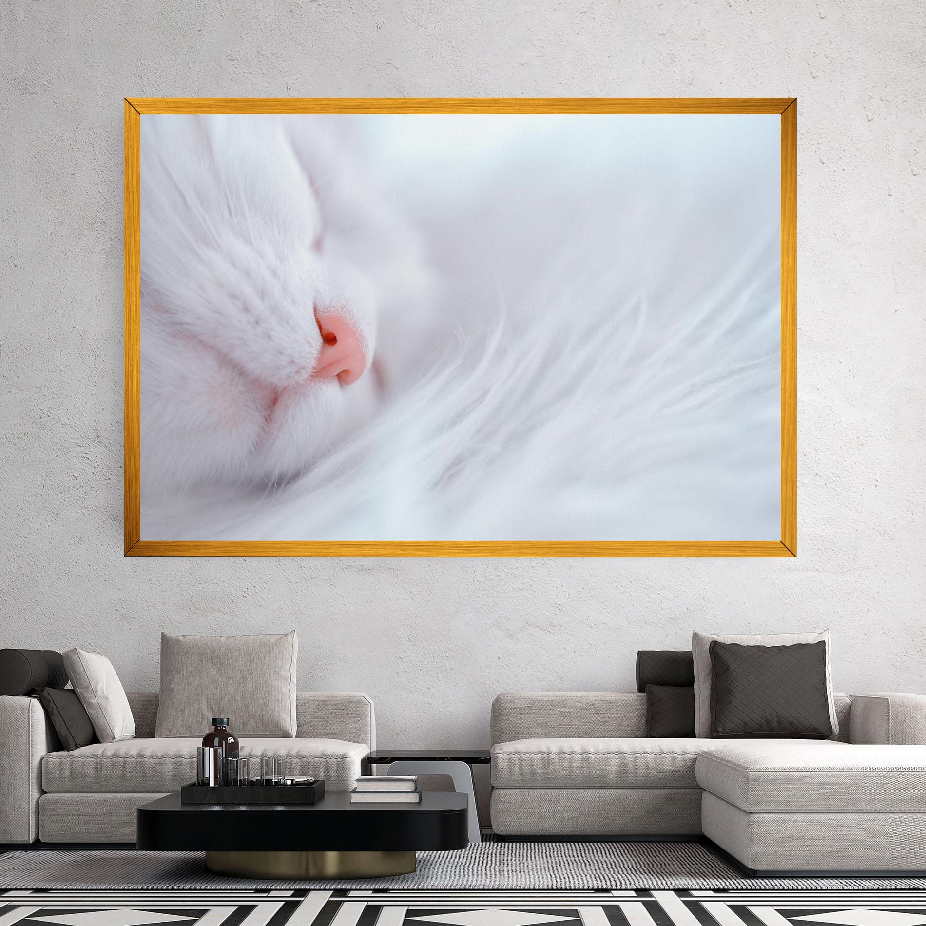 Vászonkép Dreamy White Cat mockup 2