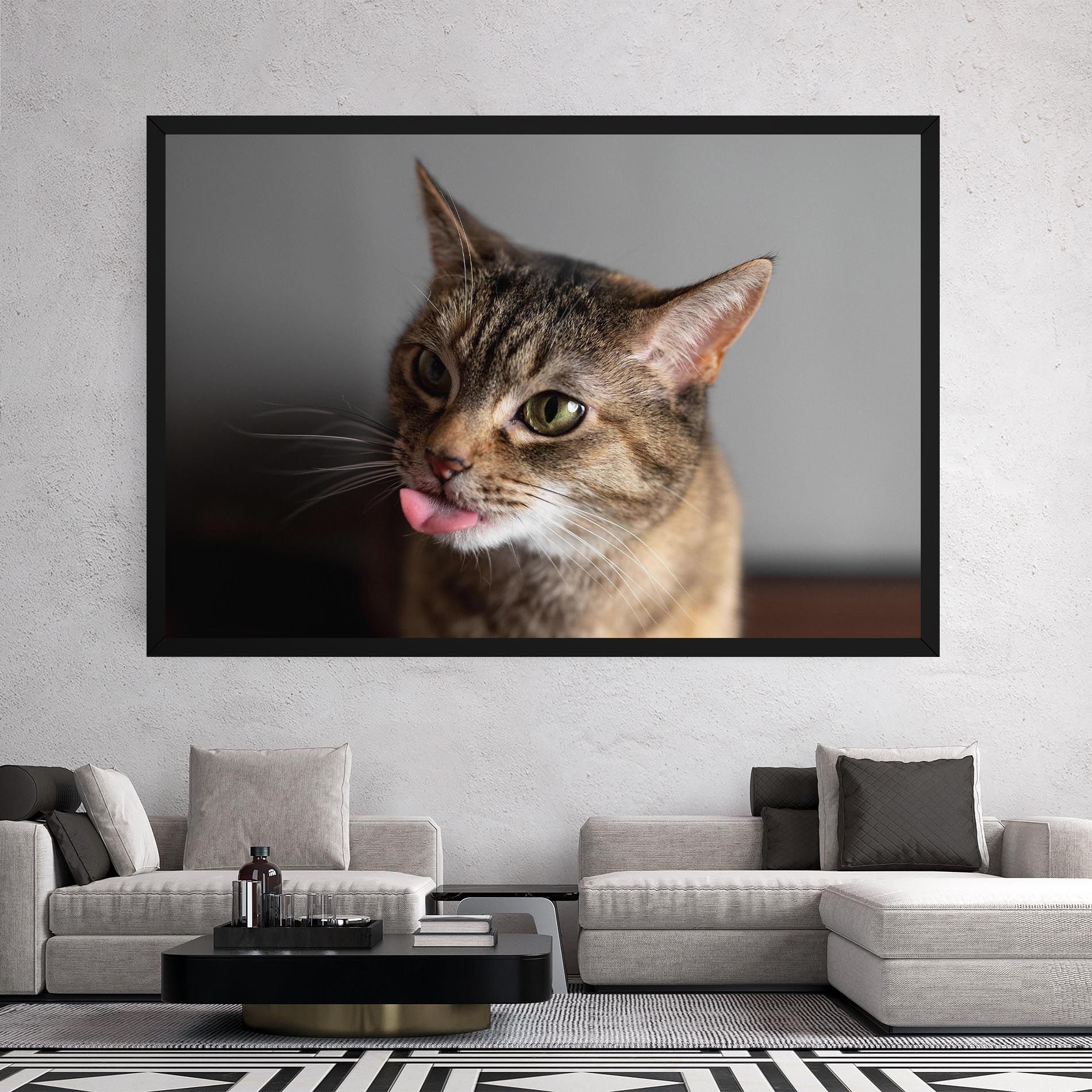 Brown Green Eyes Cat mockup 2