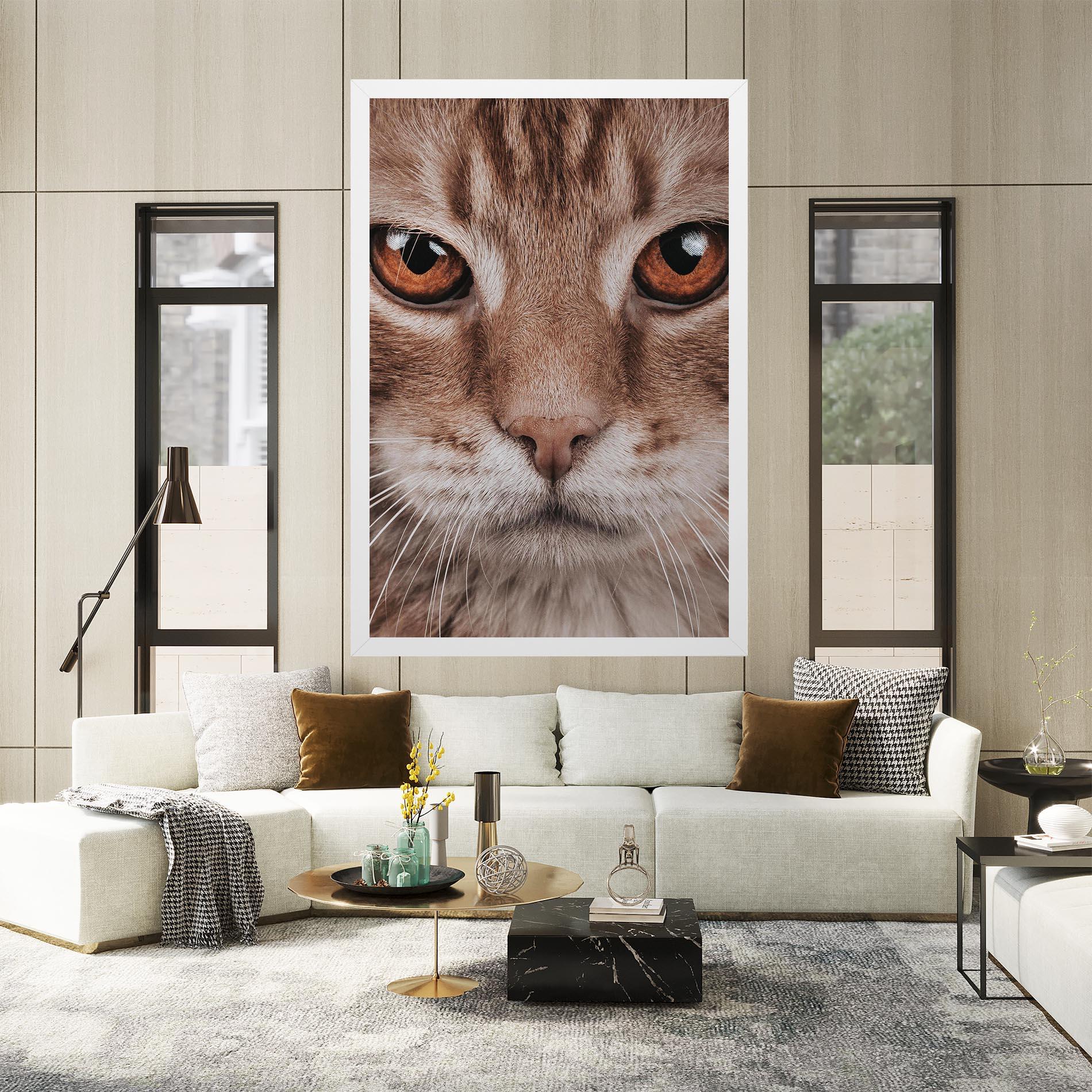 Vászonkép Fire Eyes Cat mockup 2