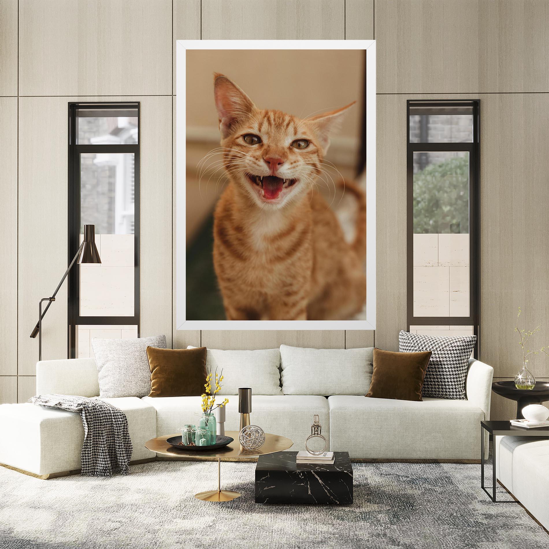 Vászonkép Orange Cat Smiling mockup 2