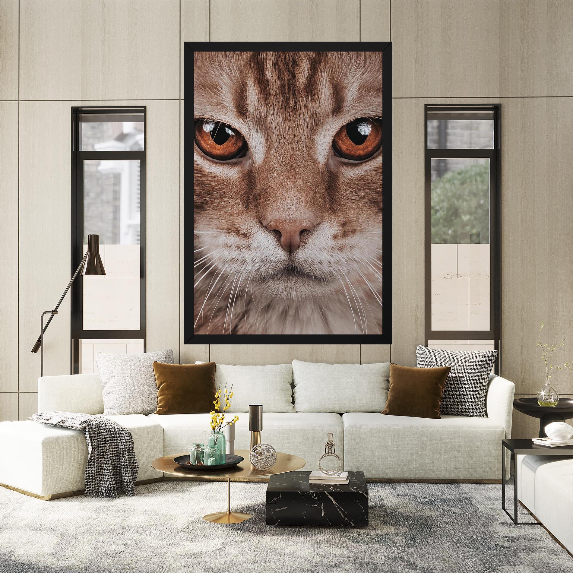 Vászonkép Fire Eyes Cat mockup 2