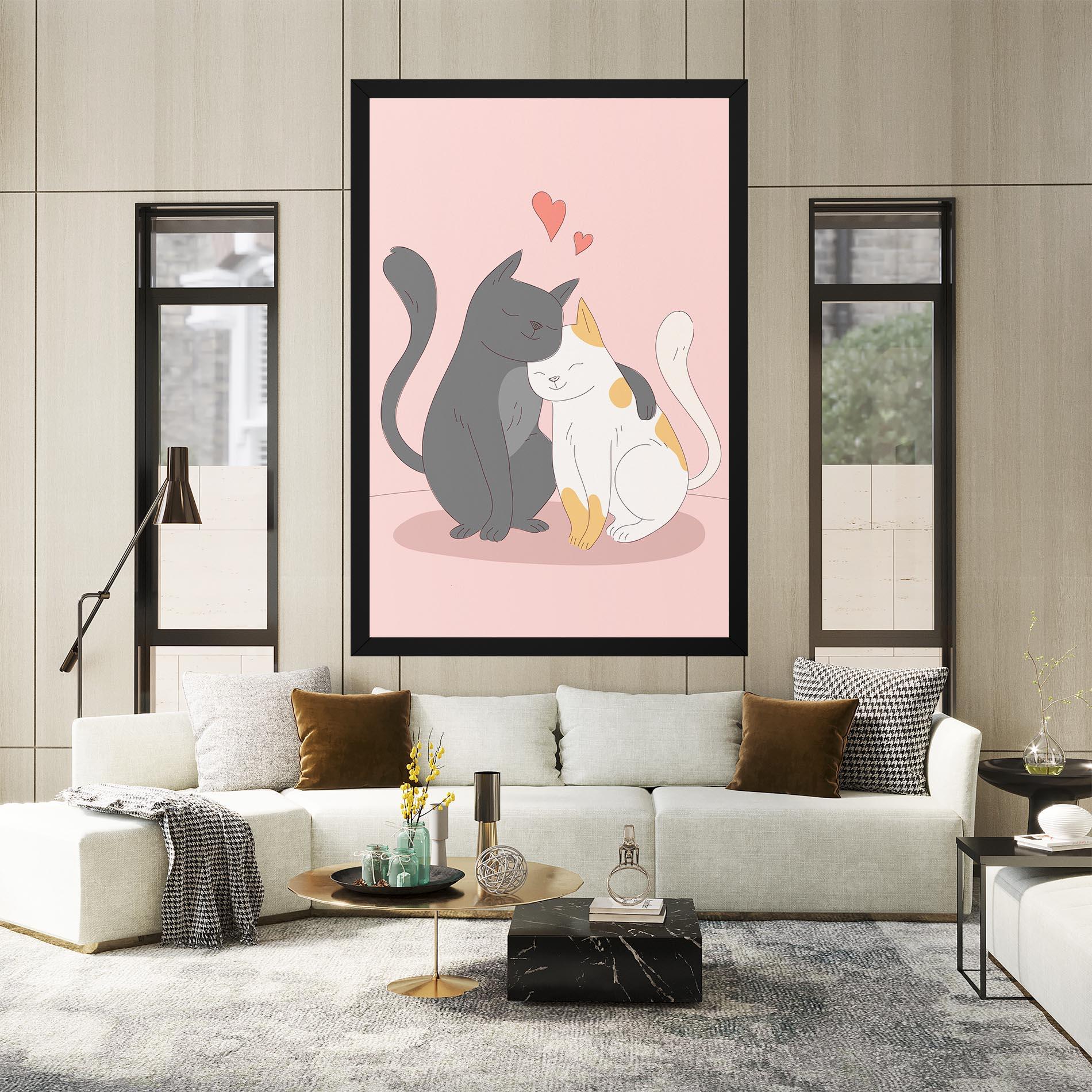 Vászonkép Lover Cats mockup 2