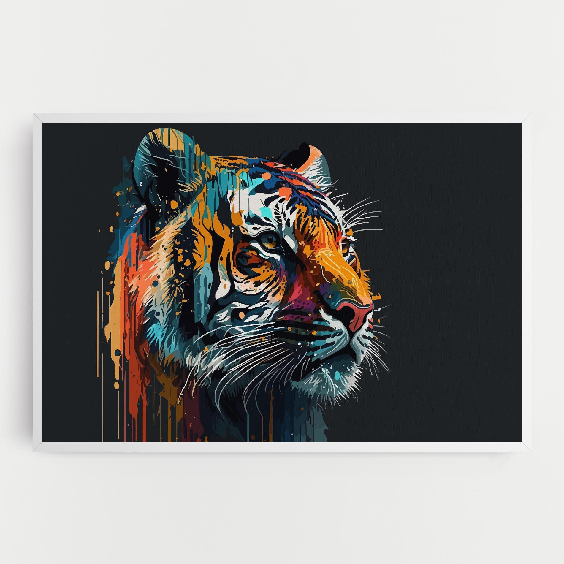 Vászonkép Color Mix Tiger mockup 0