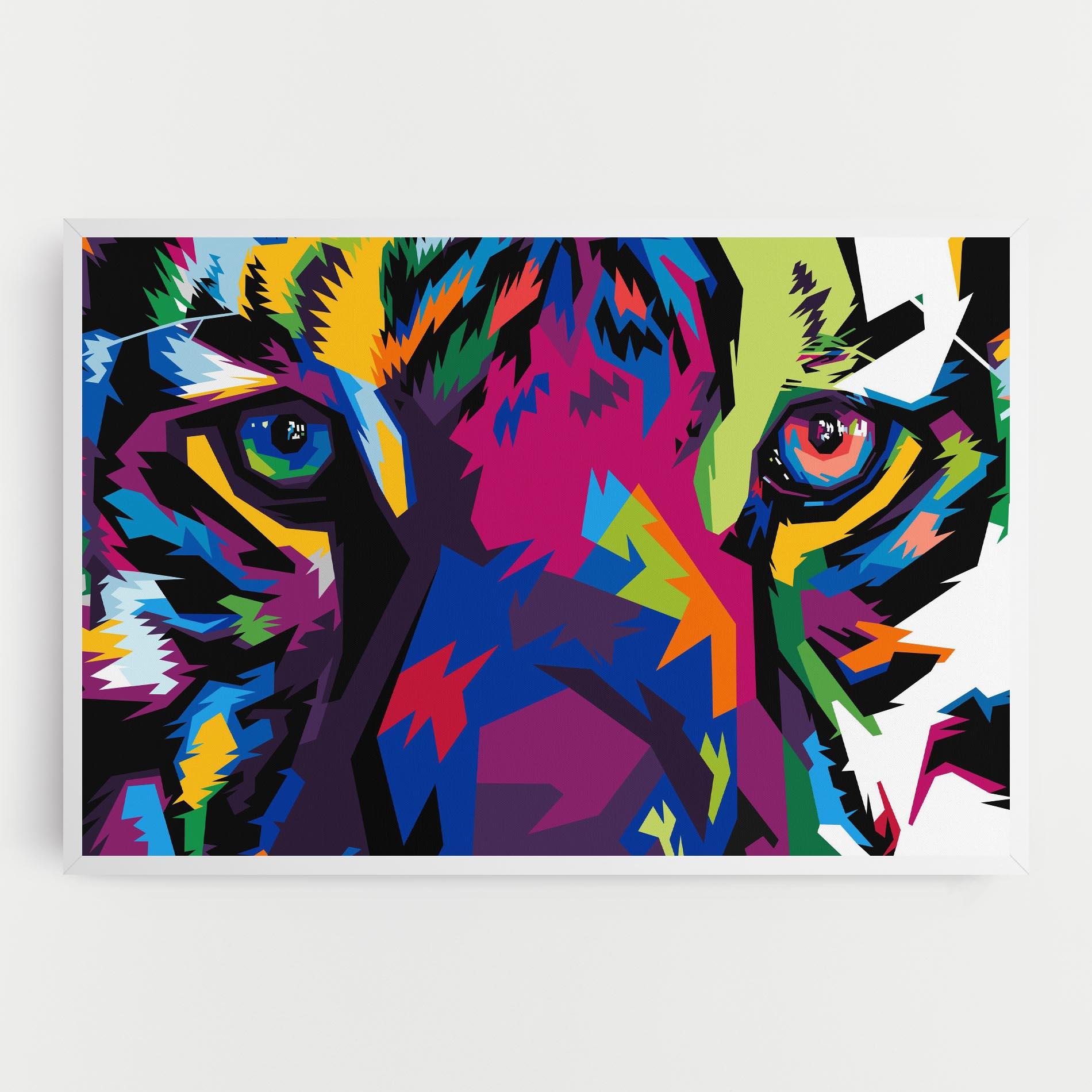 Vászonkép Colourul Tiger Eyes mockup 0