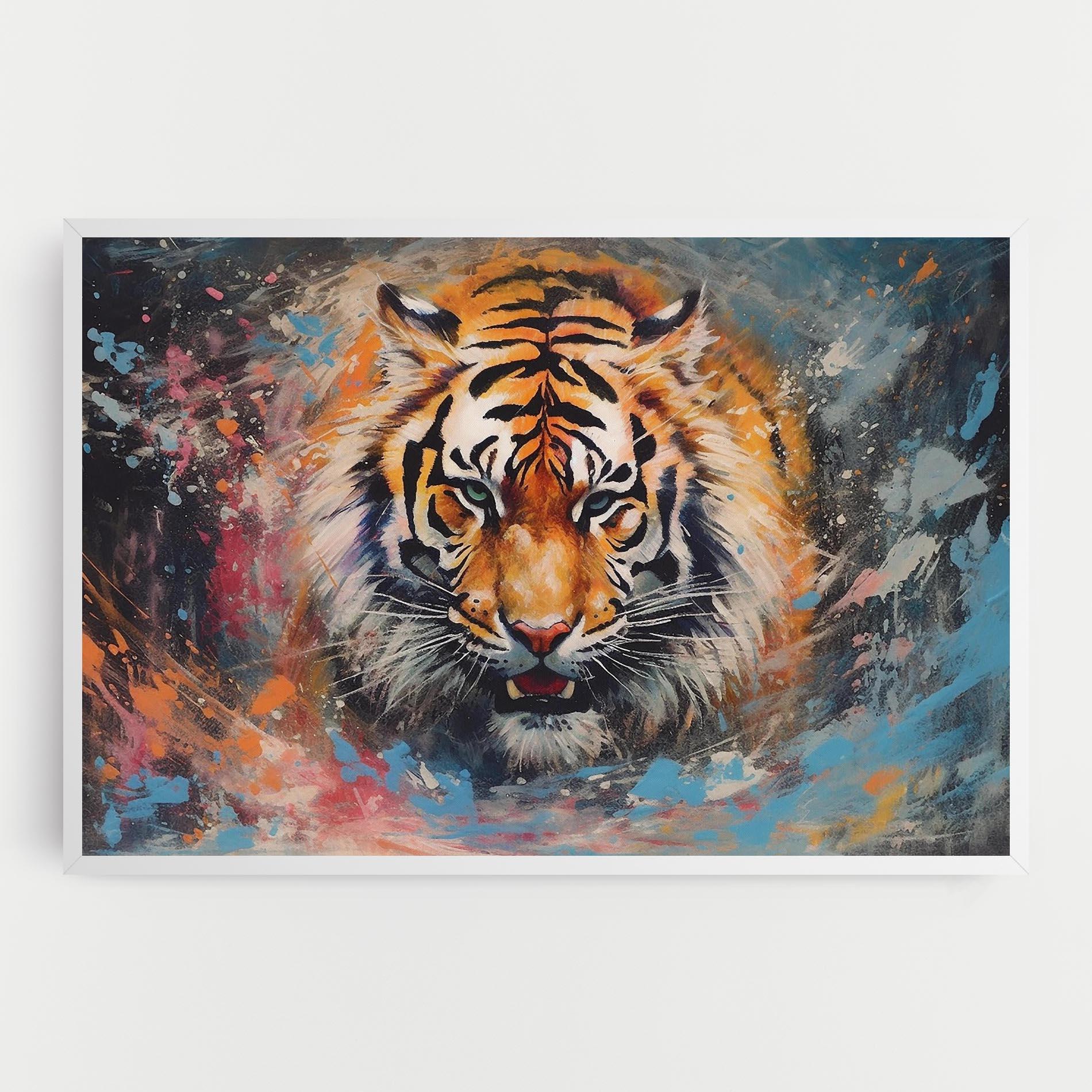 Vászonkép Orange Tiger Painting mockup 0