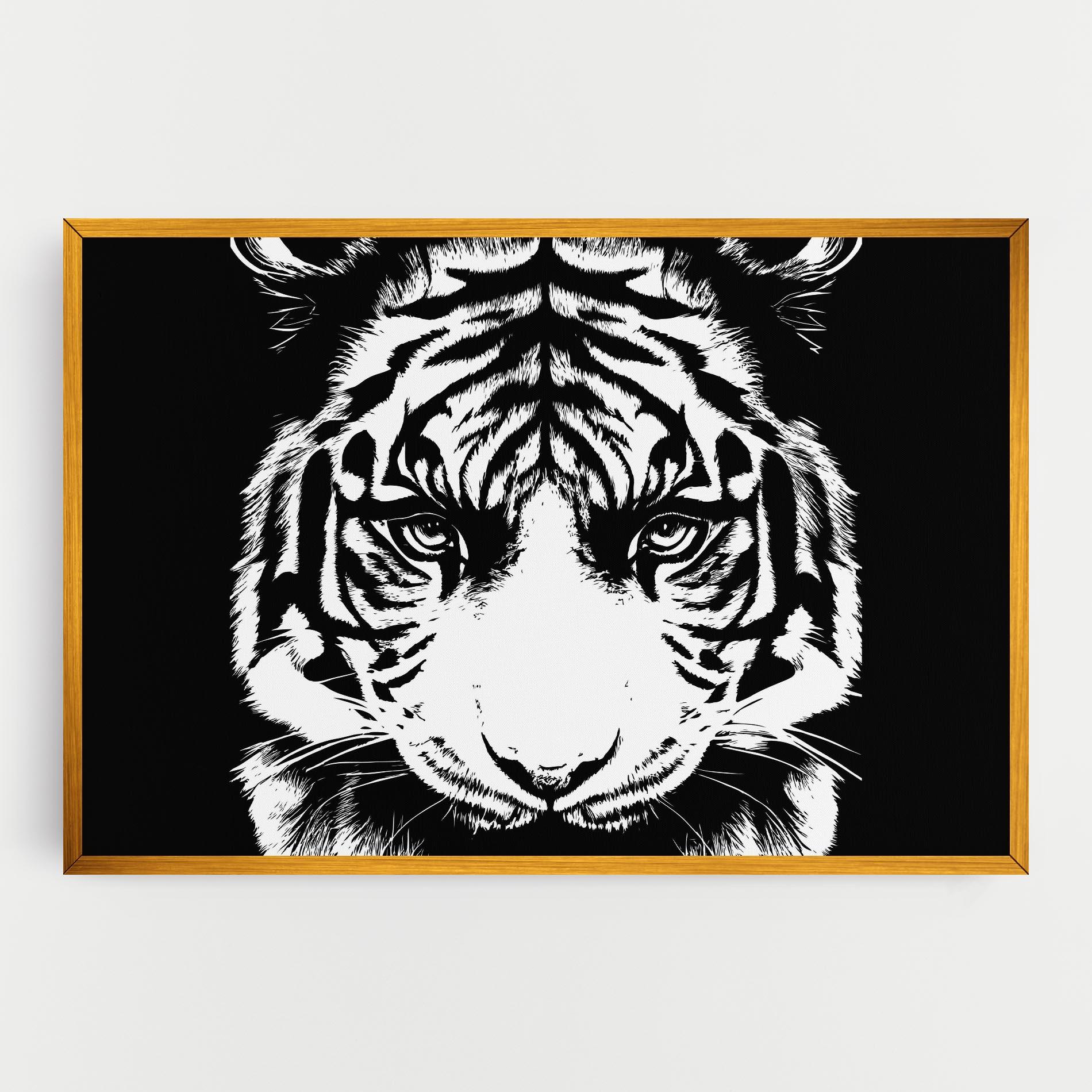 Vászonkép Big Eyes Tiger mockup 0