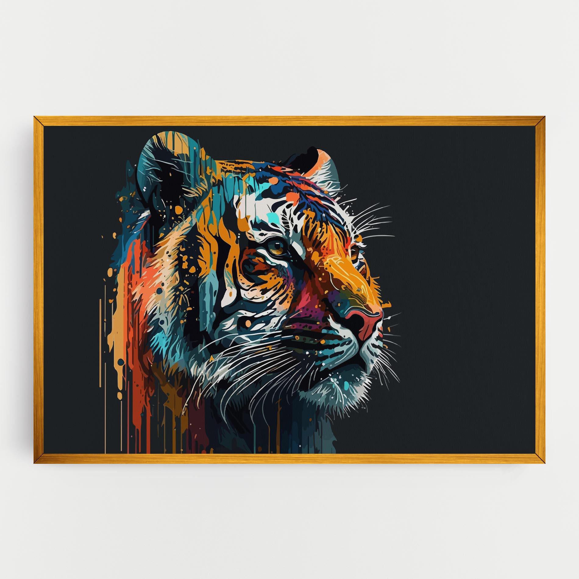 Vászonkép Color Mix Tiger mockup 0