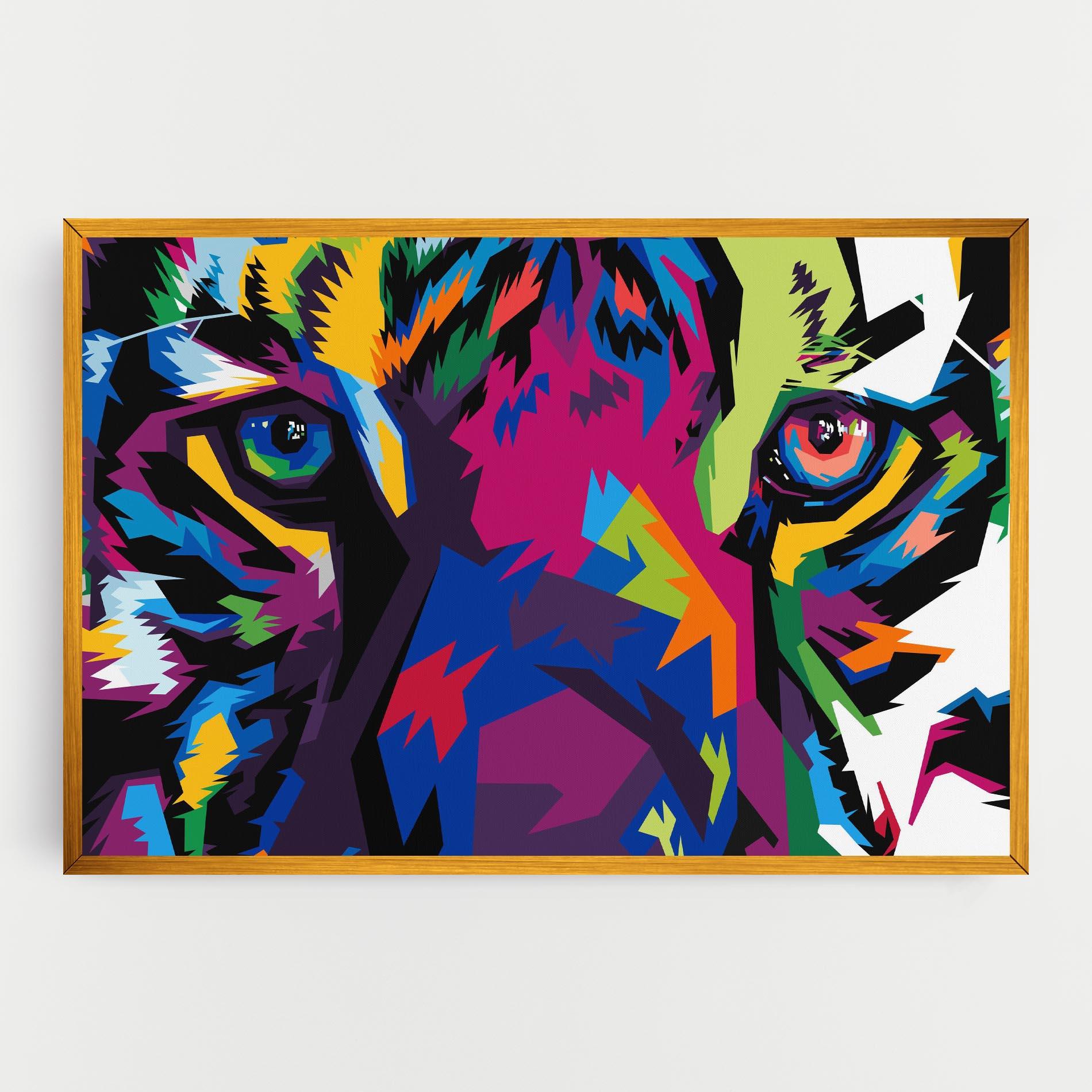 Vászonkép Colourul Tiger Eyes mockup 0