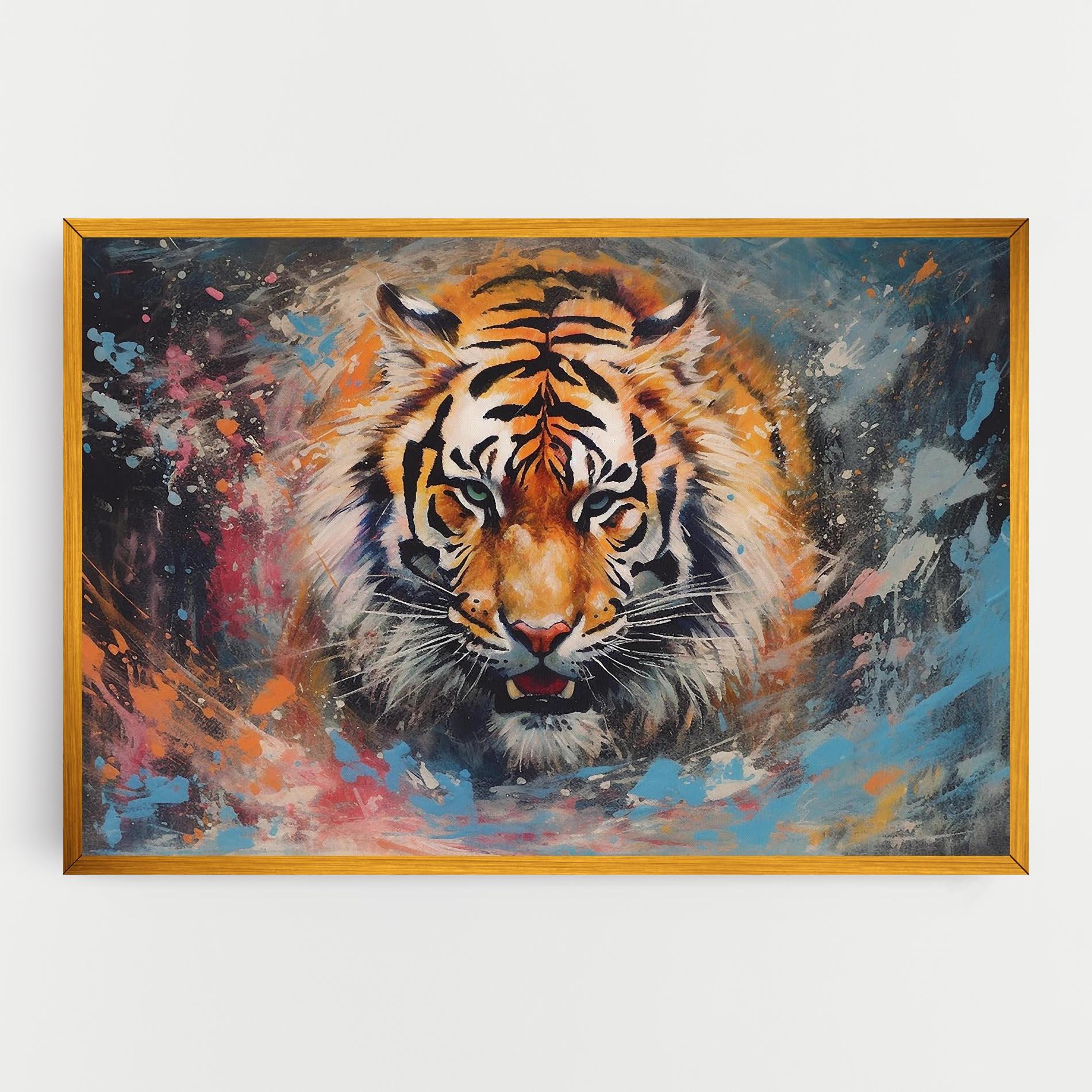 Vászonkép Orange Tiger Painting mockup 0