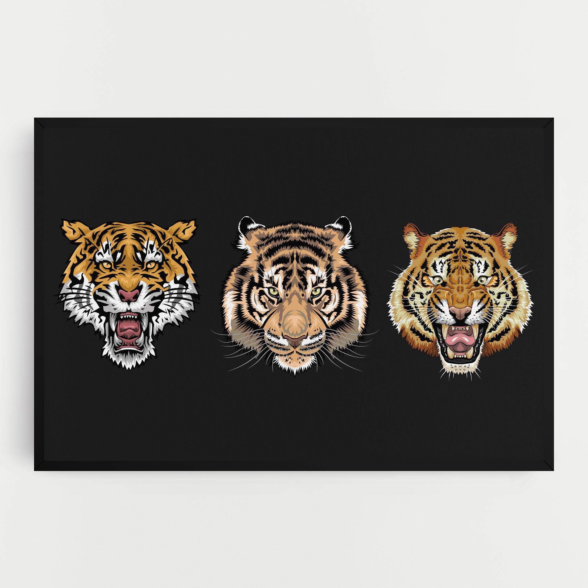 Vászonkép 3 Tigers mockup 0