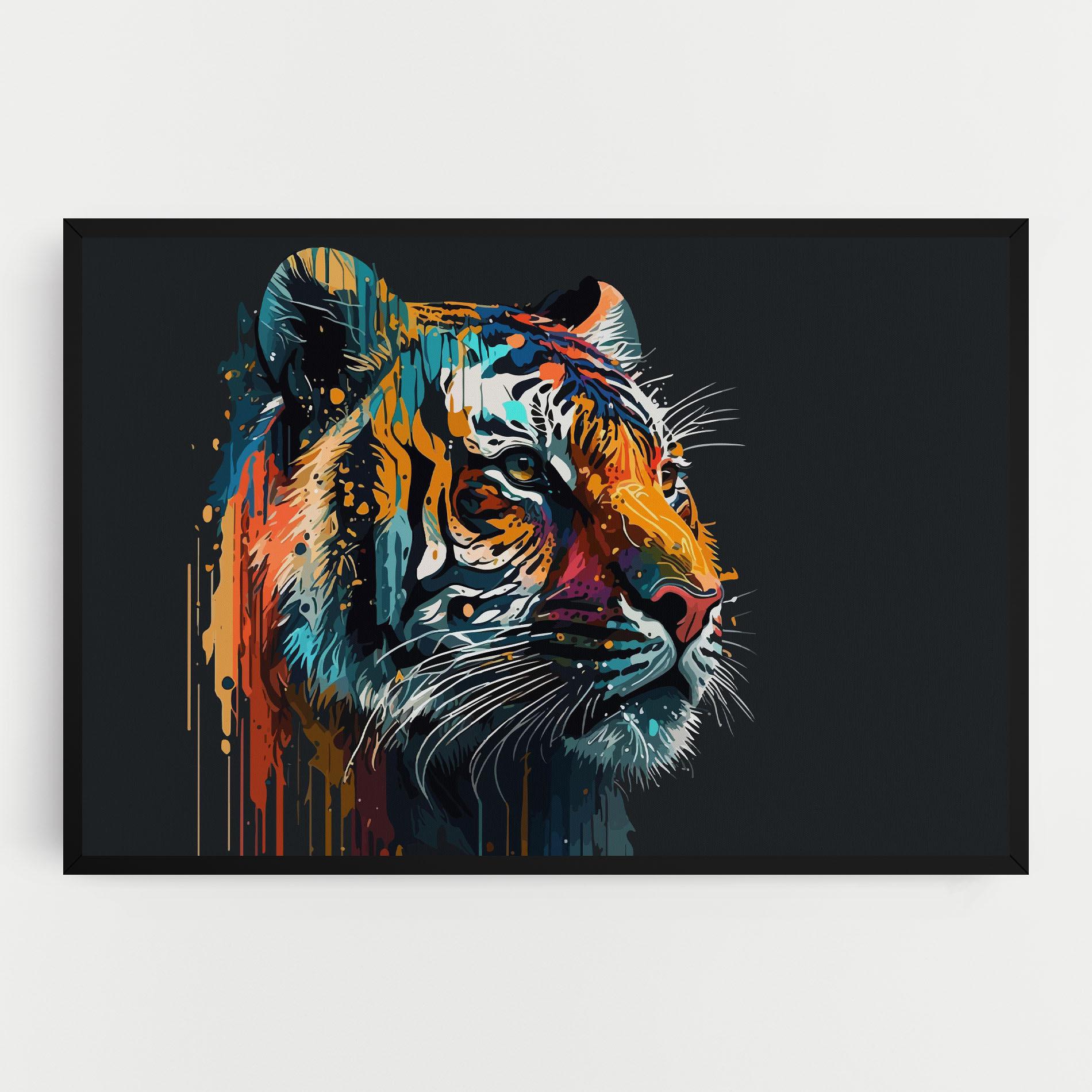 Vászonkép Color Mix Tiger mockup 0