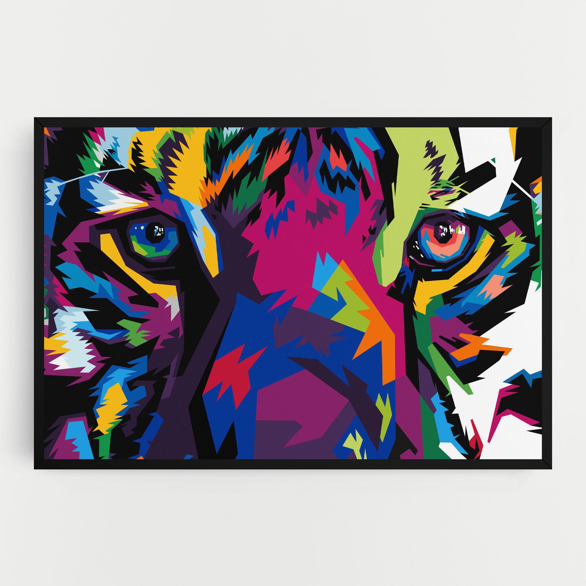 Vászonkép Colourul Tiger Eyes mockup 0