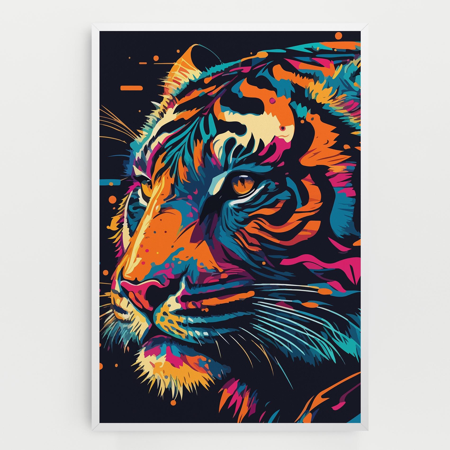 Vászonkép Colorful Tiger mockup 0